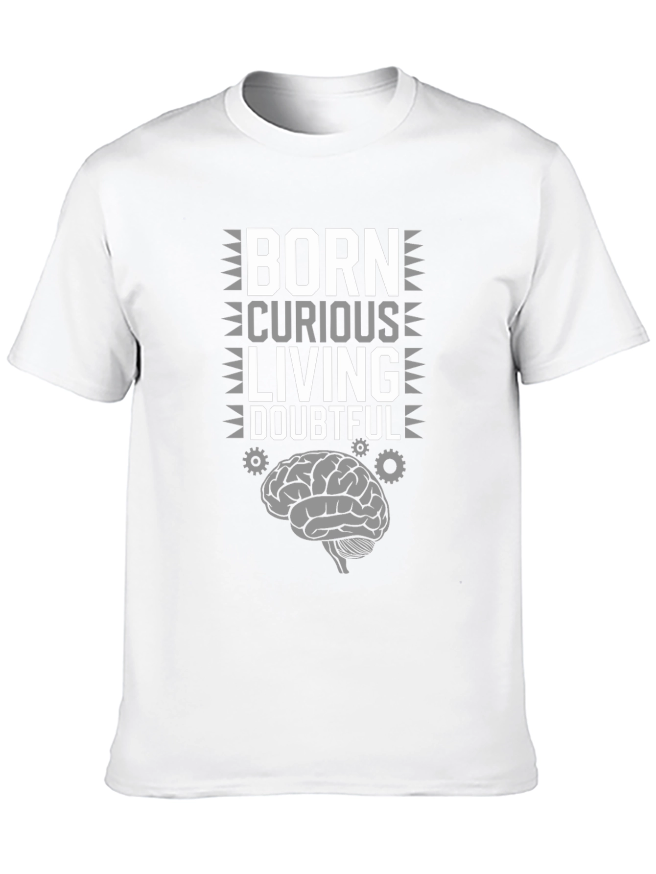 Black Born Curious T-Shirt - Brain Graphic Tee view 10