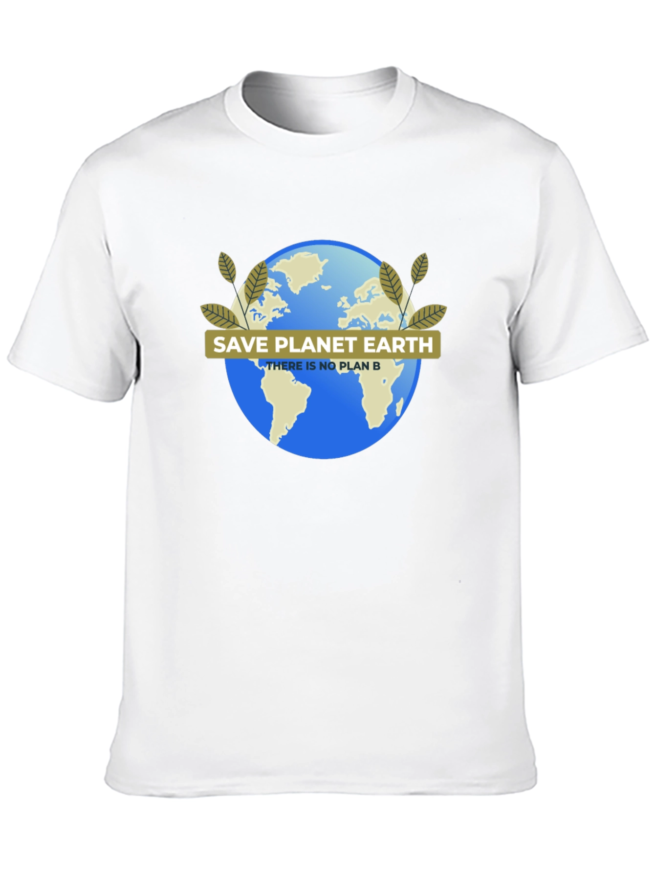 Black Save Planet Earth T-Shirt - Eco-Friendly Design view 10