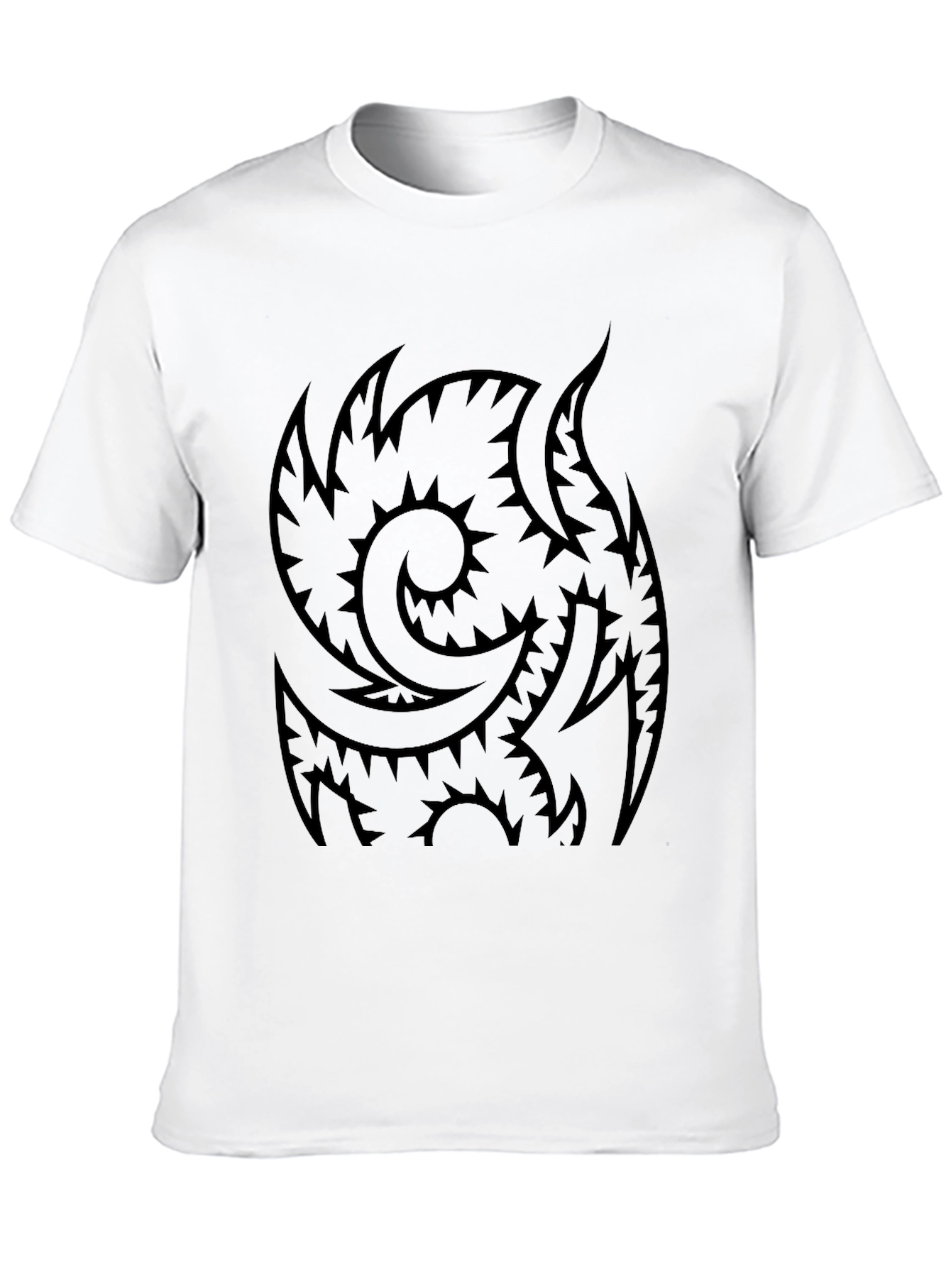 Black Tribal Tattoo Graphic Black T-Shirt view 10