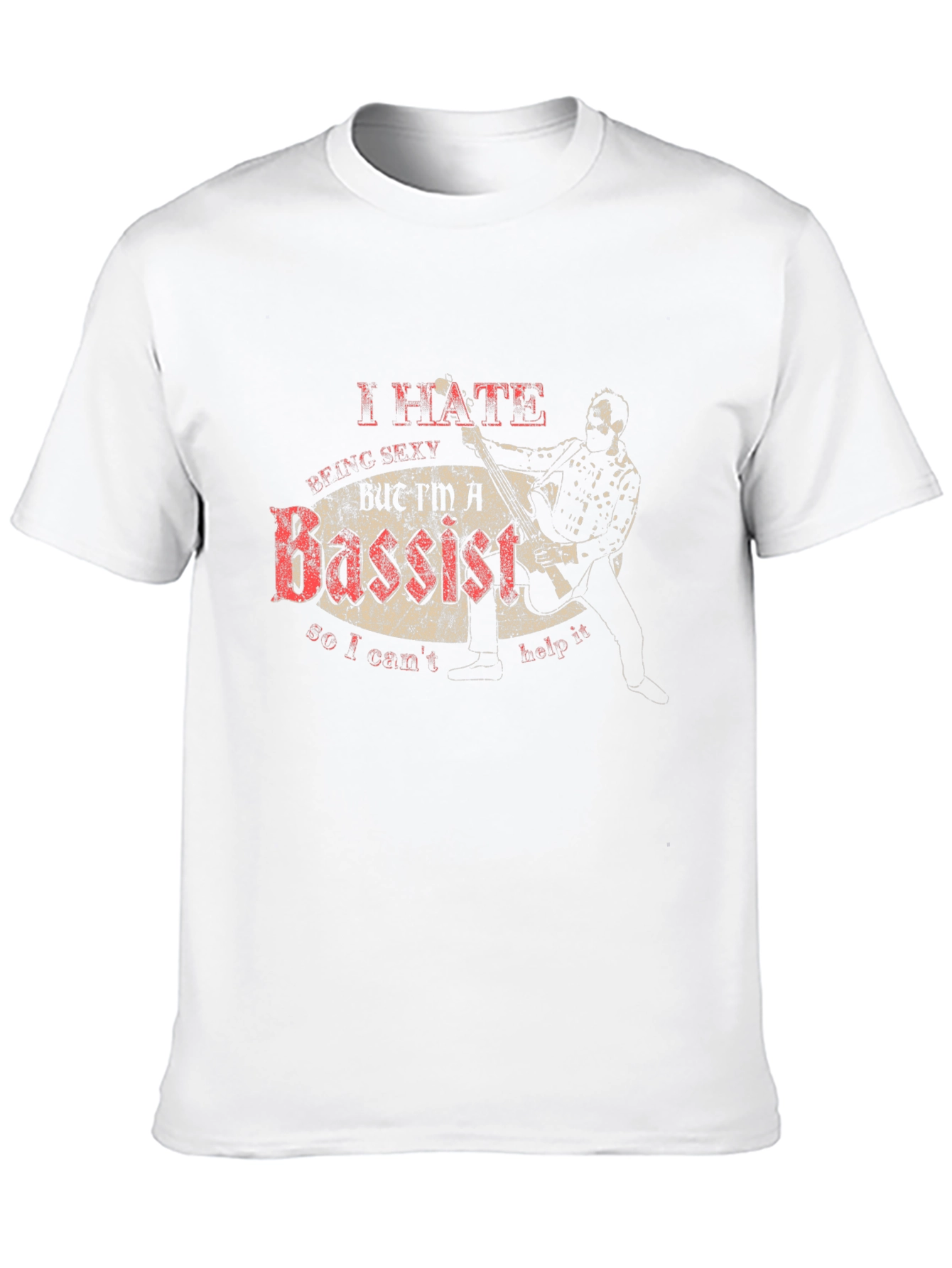 Black I Hate Being Sexy Bassist T-Shirt  view 10