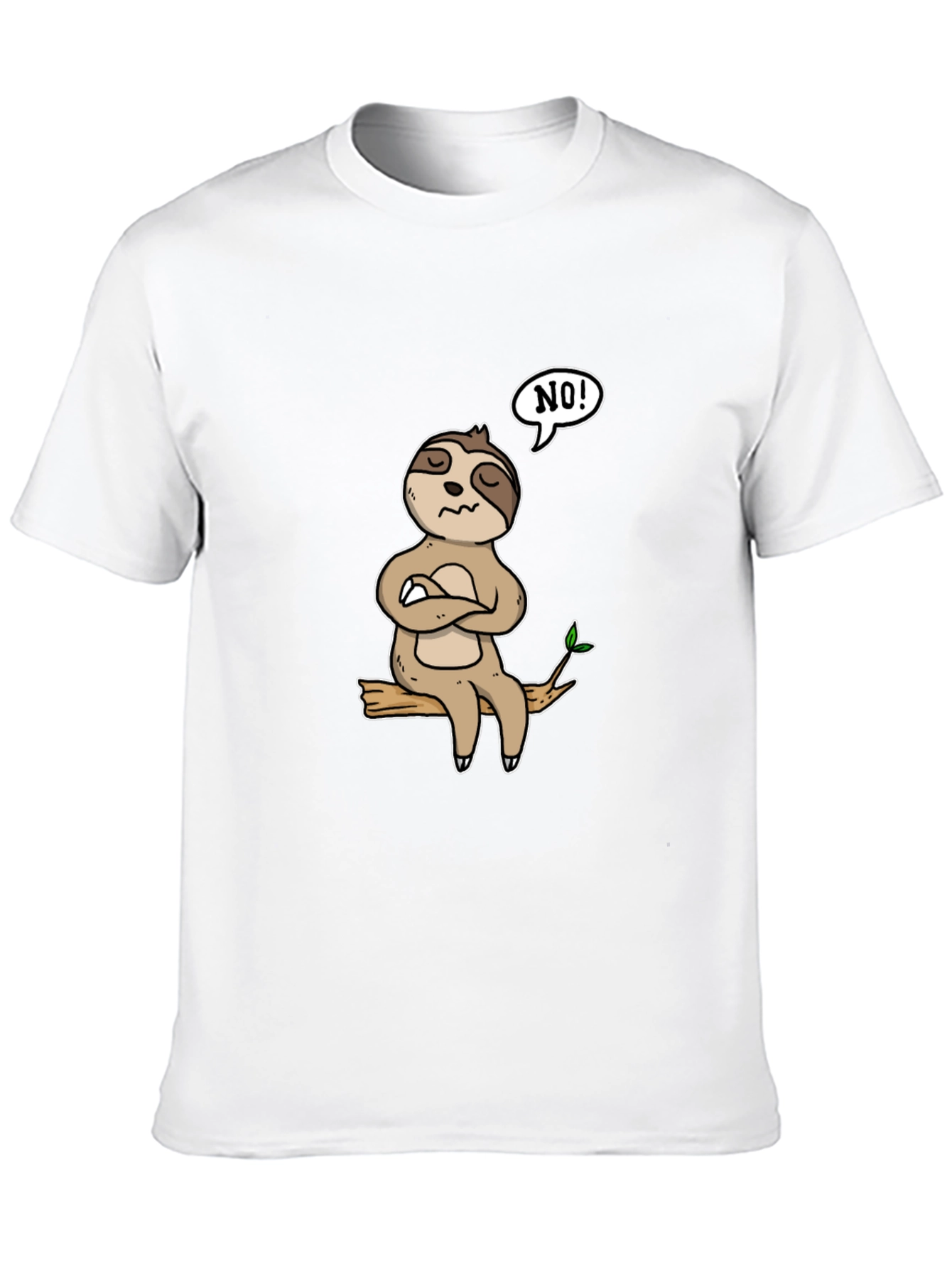 Black Sloth 'NO!' Graphic T-Shirt - Relaxed Fit view 10