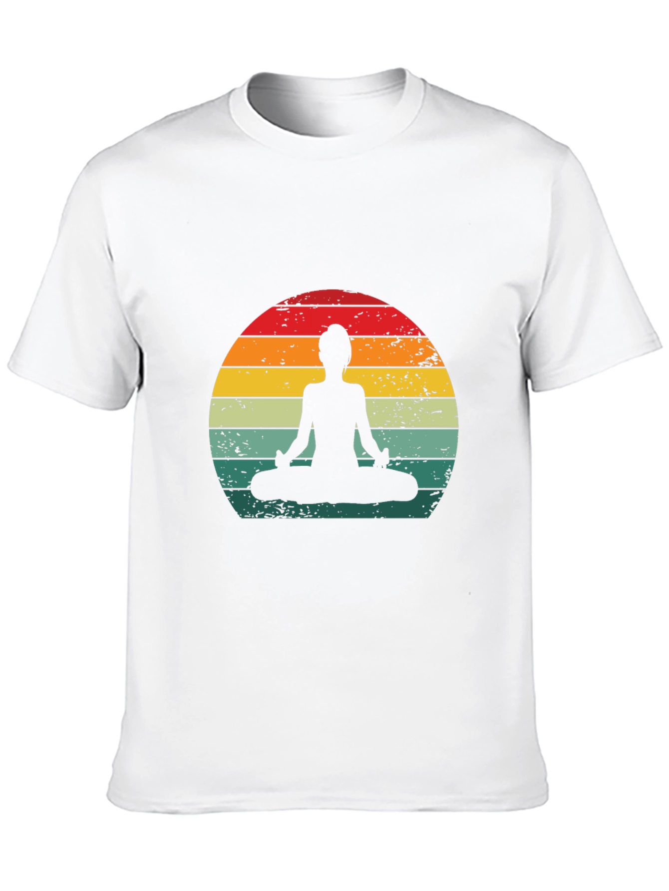 Black Retro Yoga Silhouette T-Shirt view 10