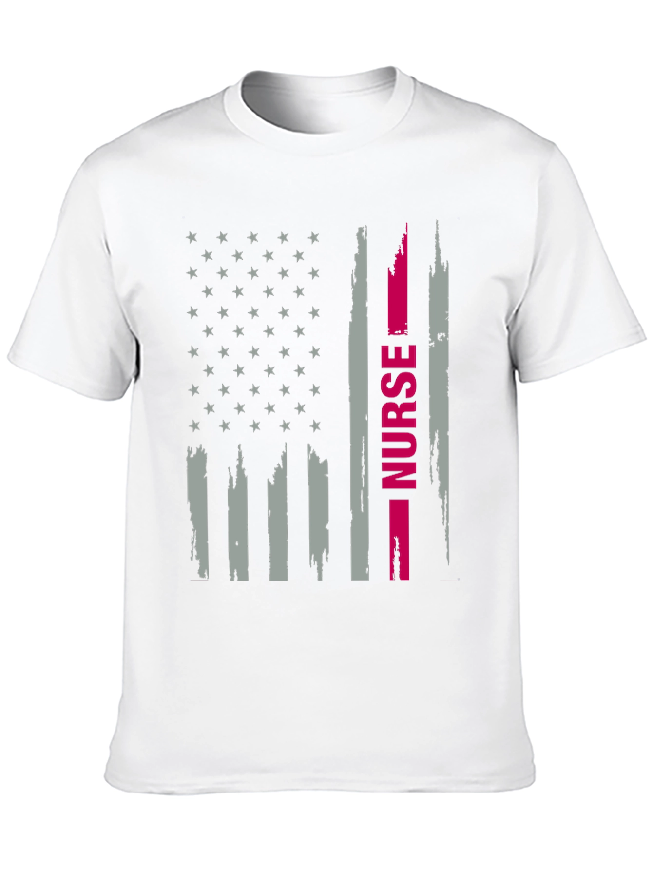 Black Nurse American Flag Graphic T-Shirt view 10