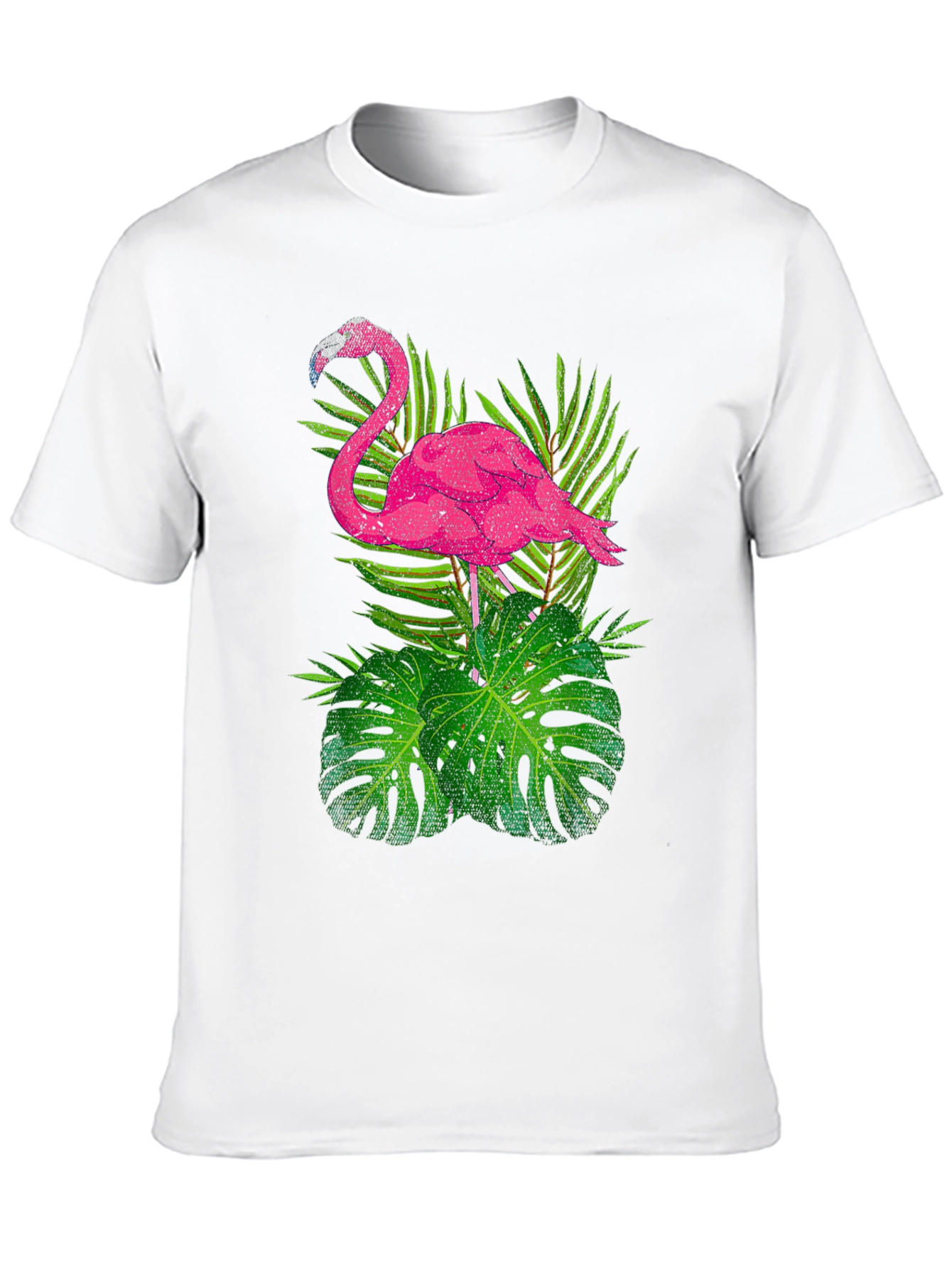 Black Tropical Flamingo Graphic T-Shirt view 10