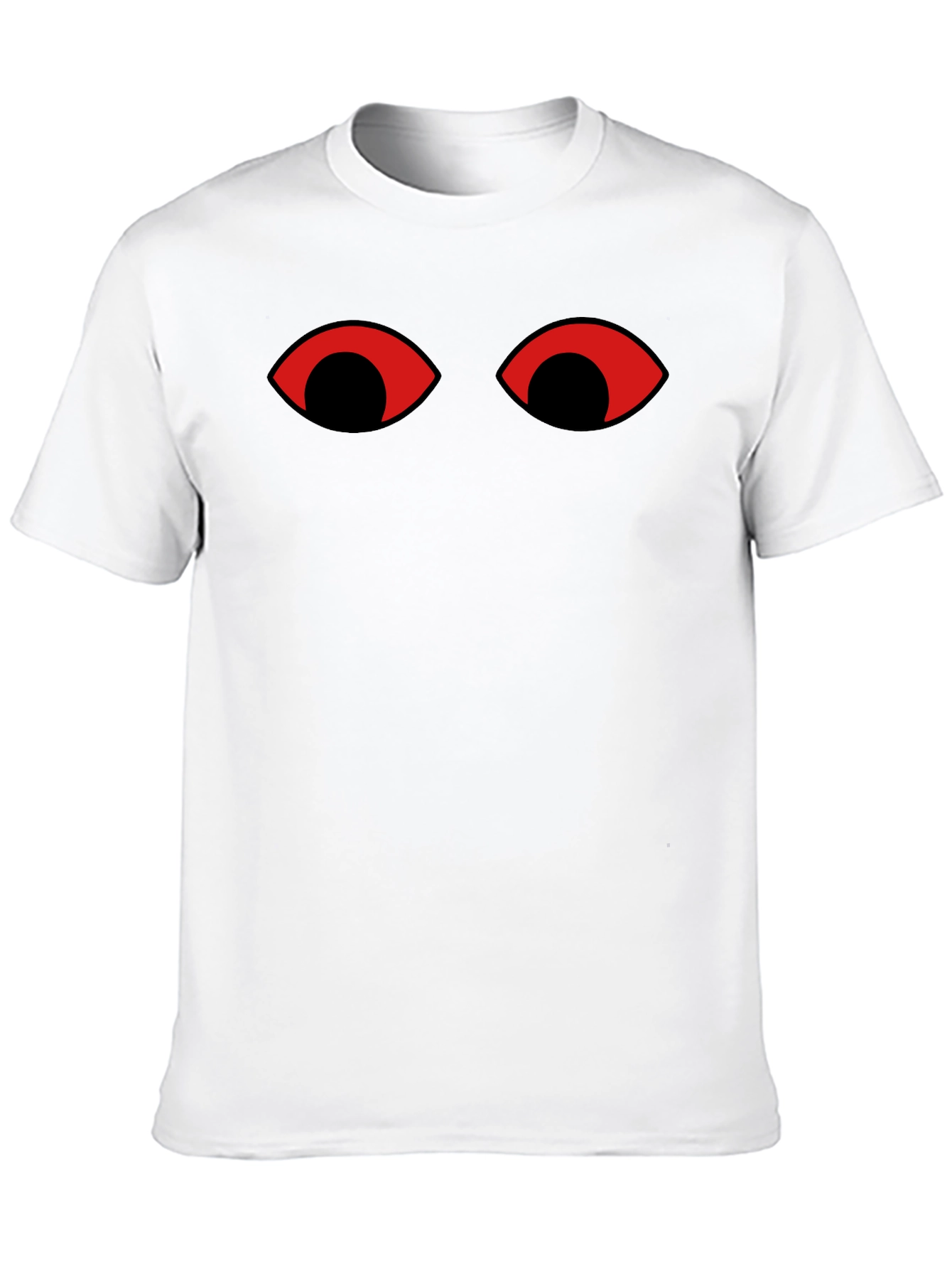 Black Mysterious Eyes Graphic Tee - Black Cotton T-Shirt view 10