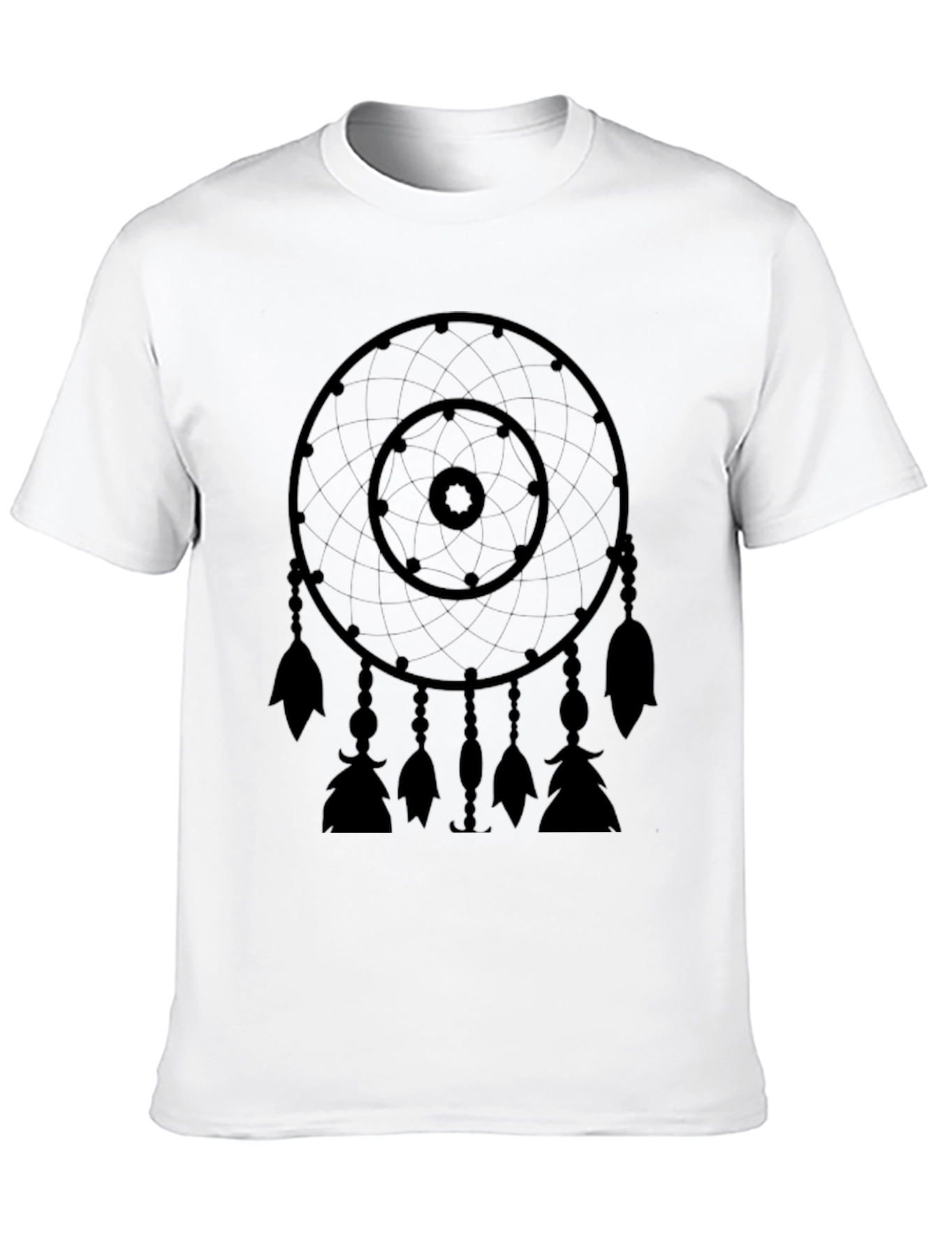 Black Dreamcatcher Graphic Tee - Black Cotton Blend view 10