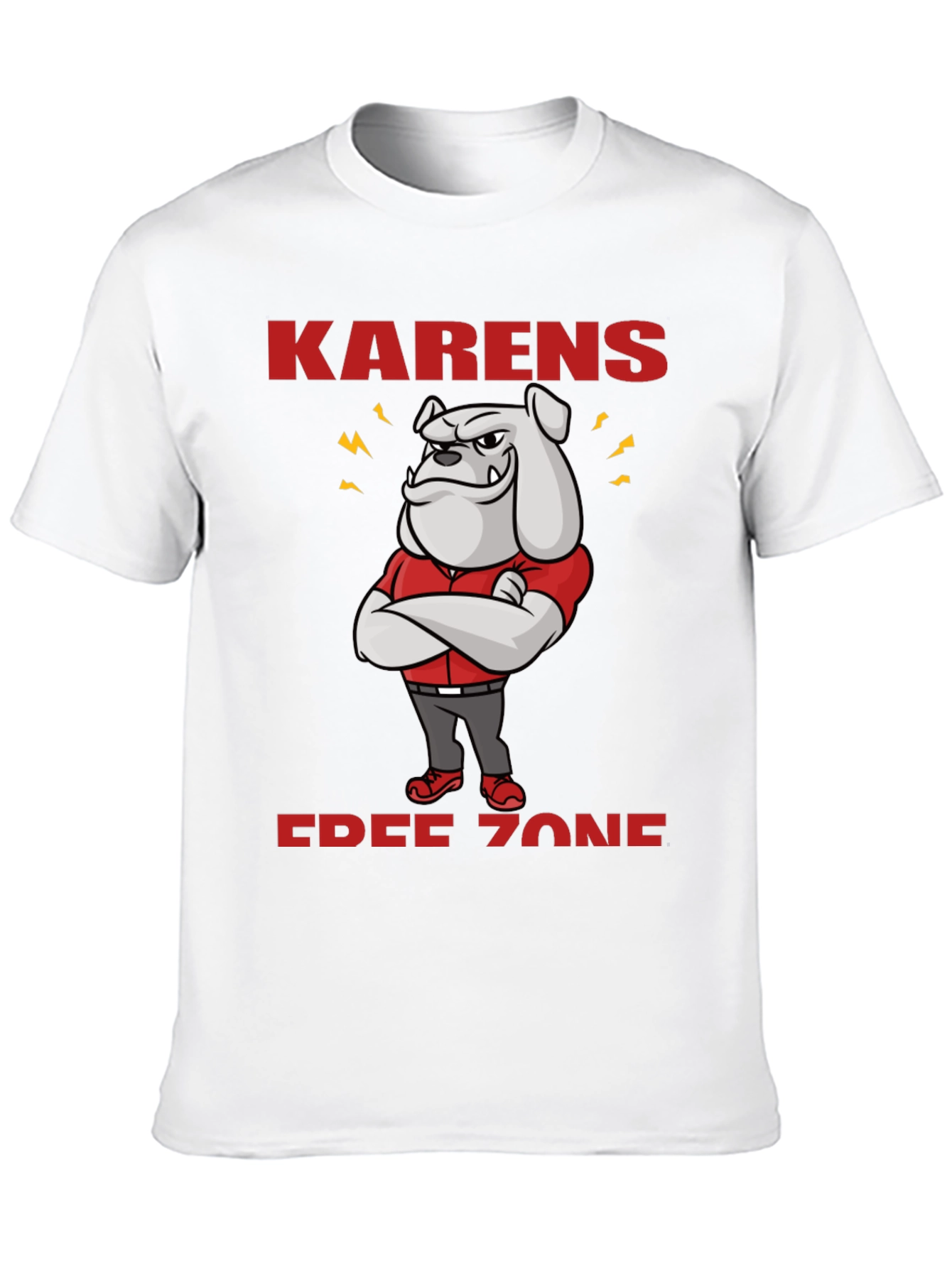 Black Karens Free Zone Bulldog T-Shirt view 10