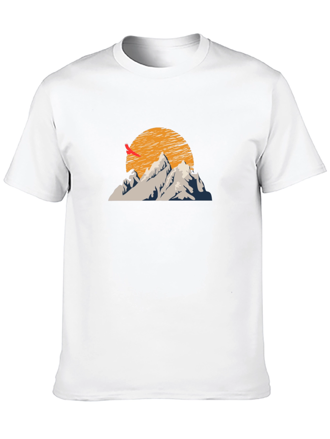 Black Mountain Sunset Graphic Tee - Stylish Black T-Shirt view 10