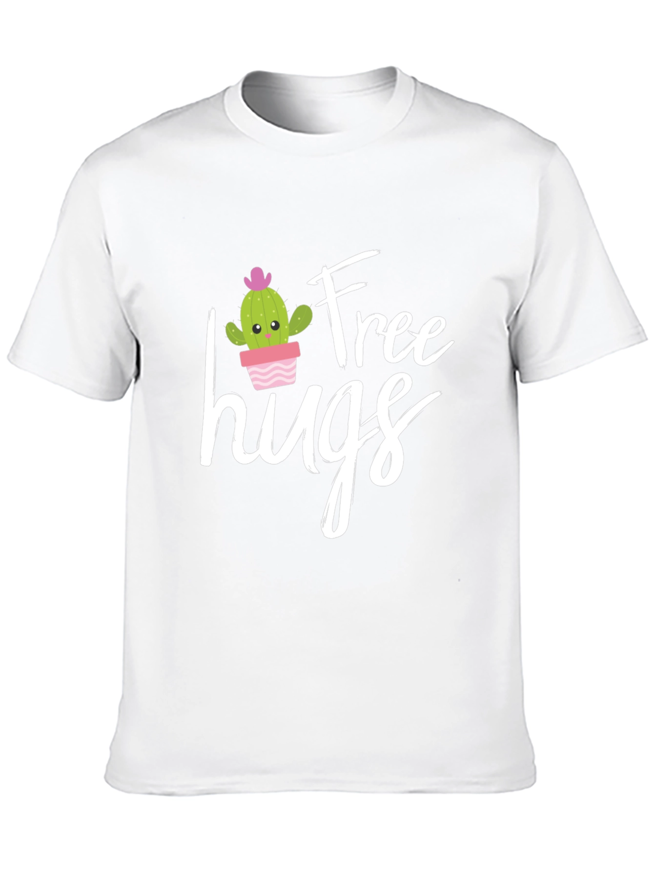 Black Free Hugs Graphic Tee - Cactus T-Shirt view 10