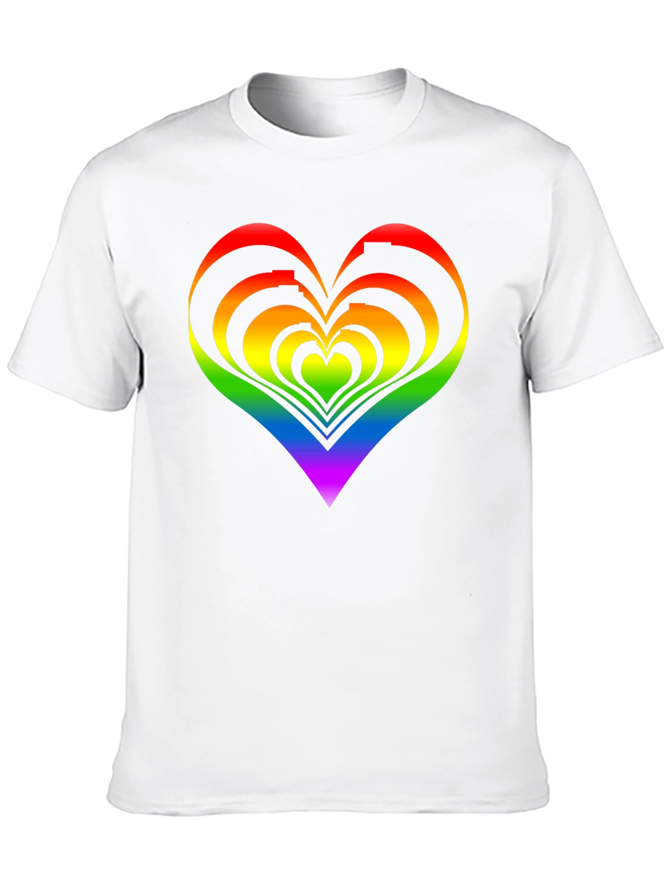 Black Rainbow Heart Graphic Tee - Pride Apparel view 10