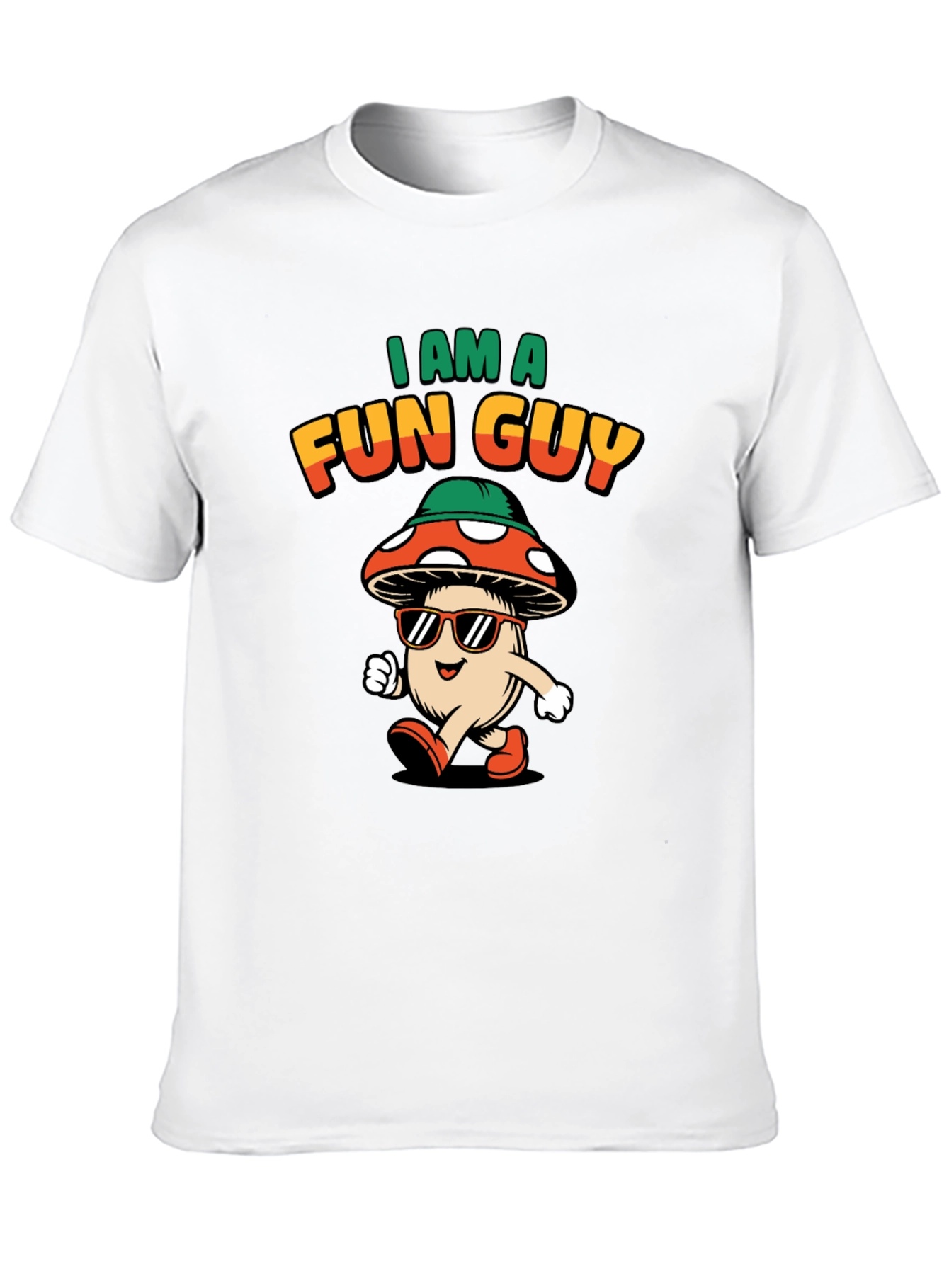 Black Fun Guy Graphic Tee - Cool Mushroom Shirt view 10