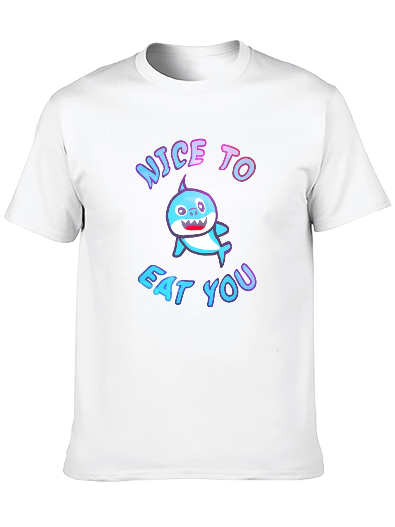 Black Nice to Eat You Baby Shark Black T-Shirt view 10