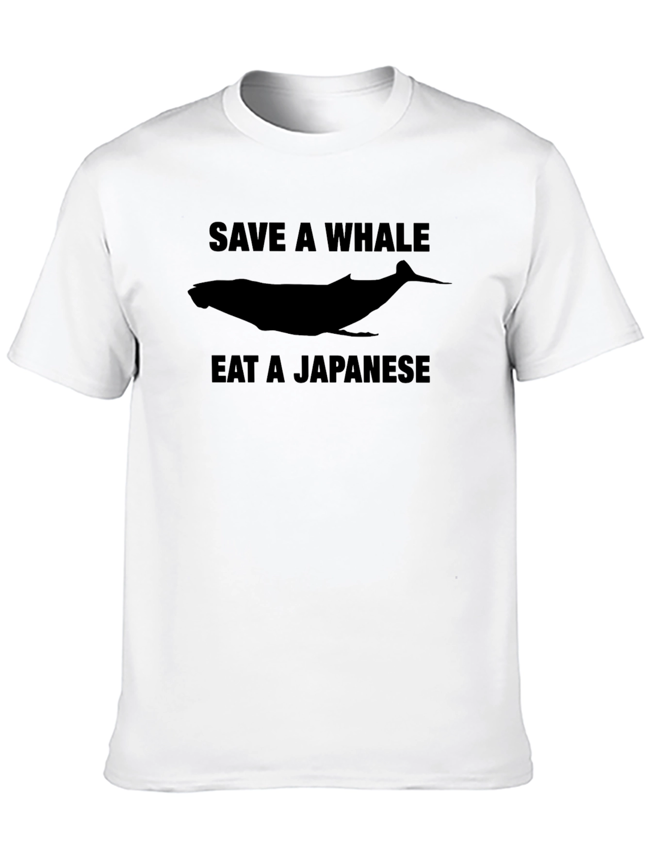 Black Humorous "Save a Whale" Graphic T-Shirt view 10