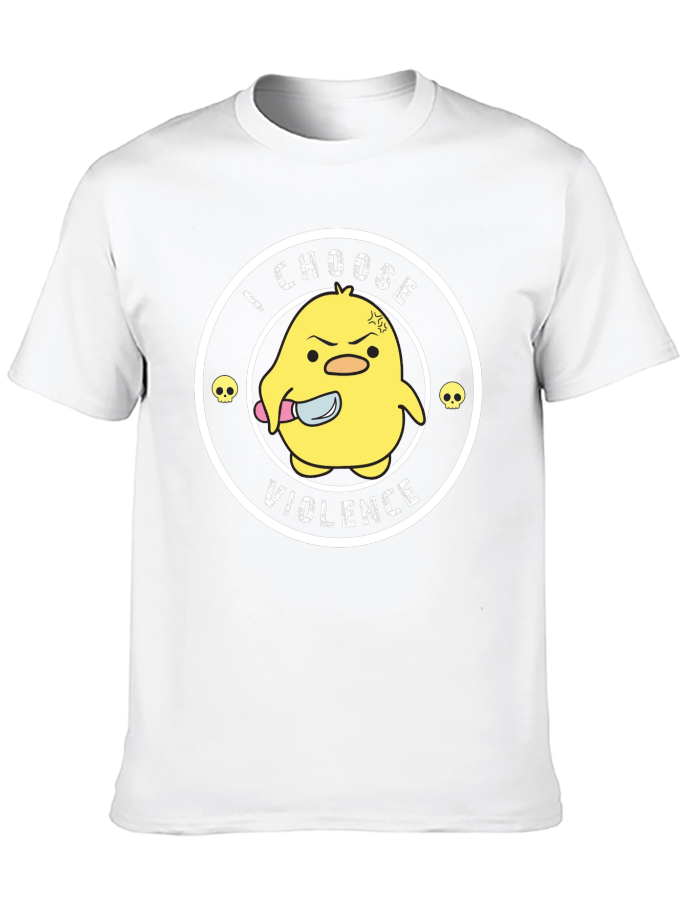 Black I Choose Violence Funny Chick T-Shirt view 10