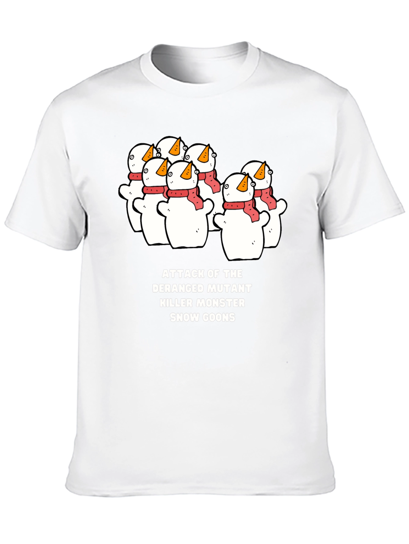 Black Attack of the Snow Goons Graphic Tee view 10