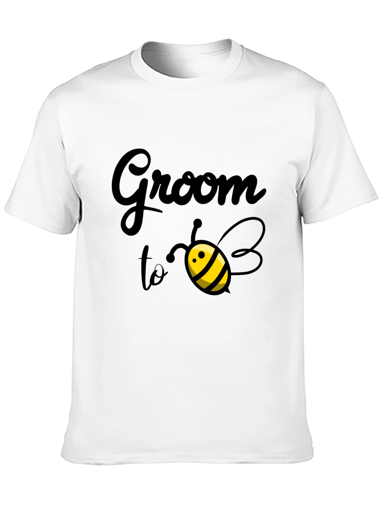 Black Groom to Bee T-Shirt - Black Cotton Blend view 10