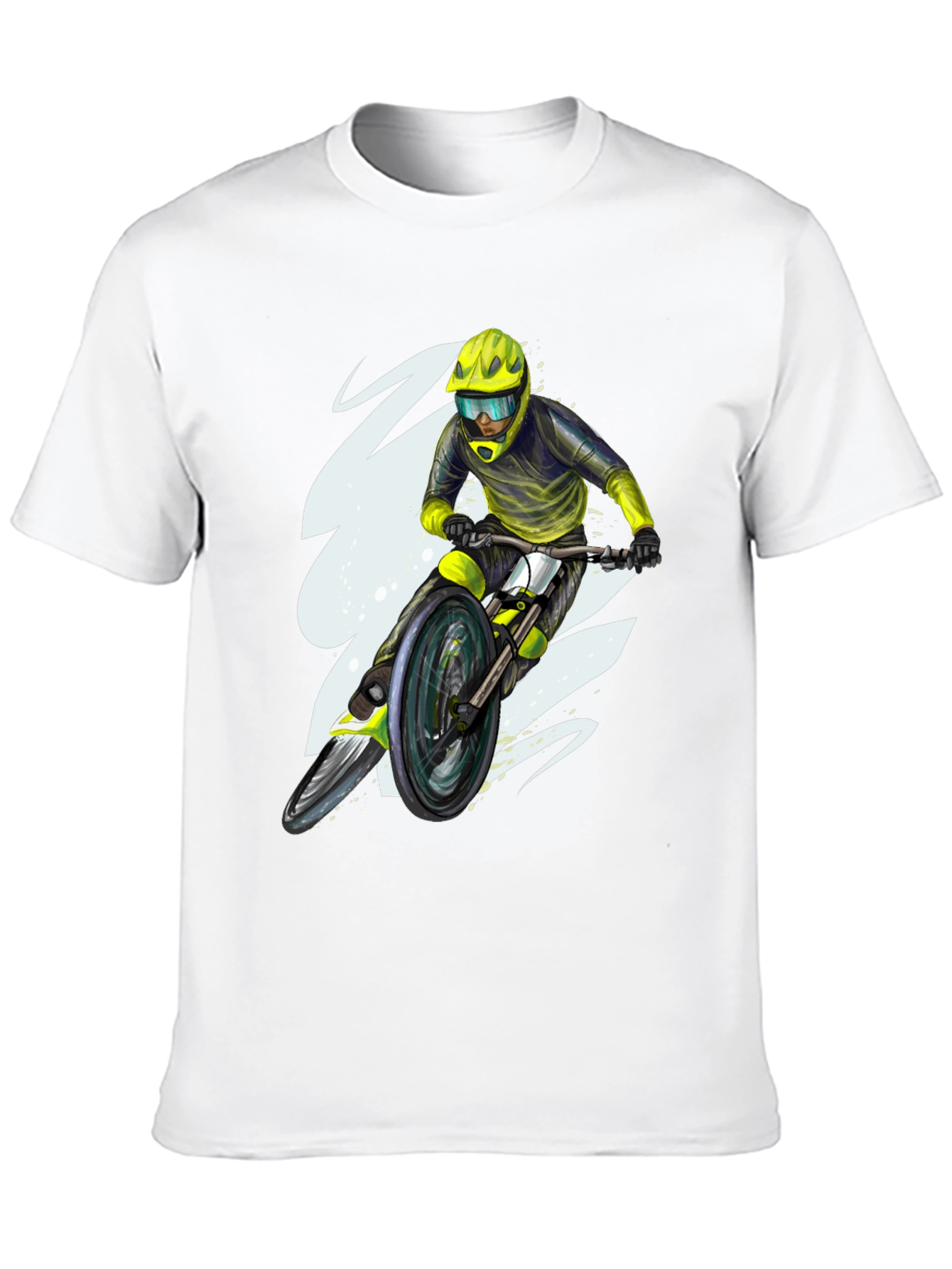 Black Mountain Bike Rider Graphic Tee - Black view 10