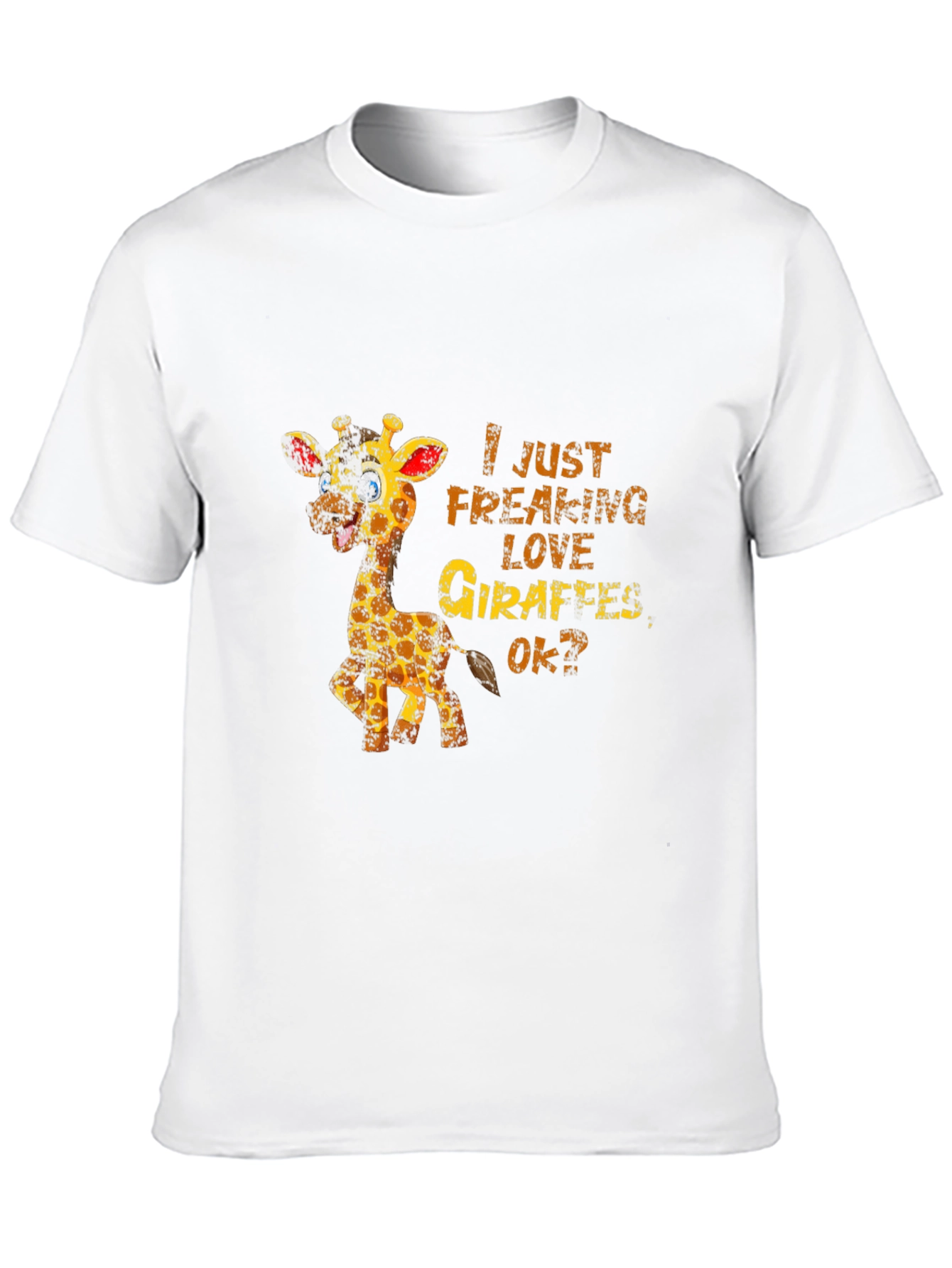 Black Giraffe Lover T-Shirt: I Just Freaking Love Giraffes view 10
