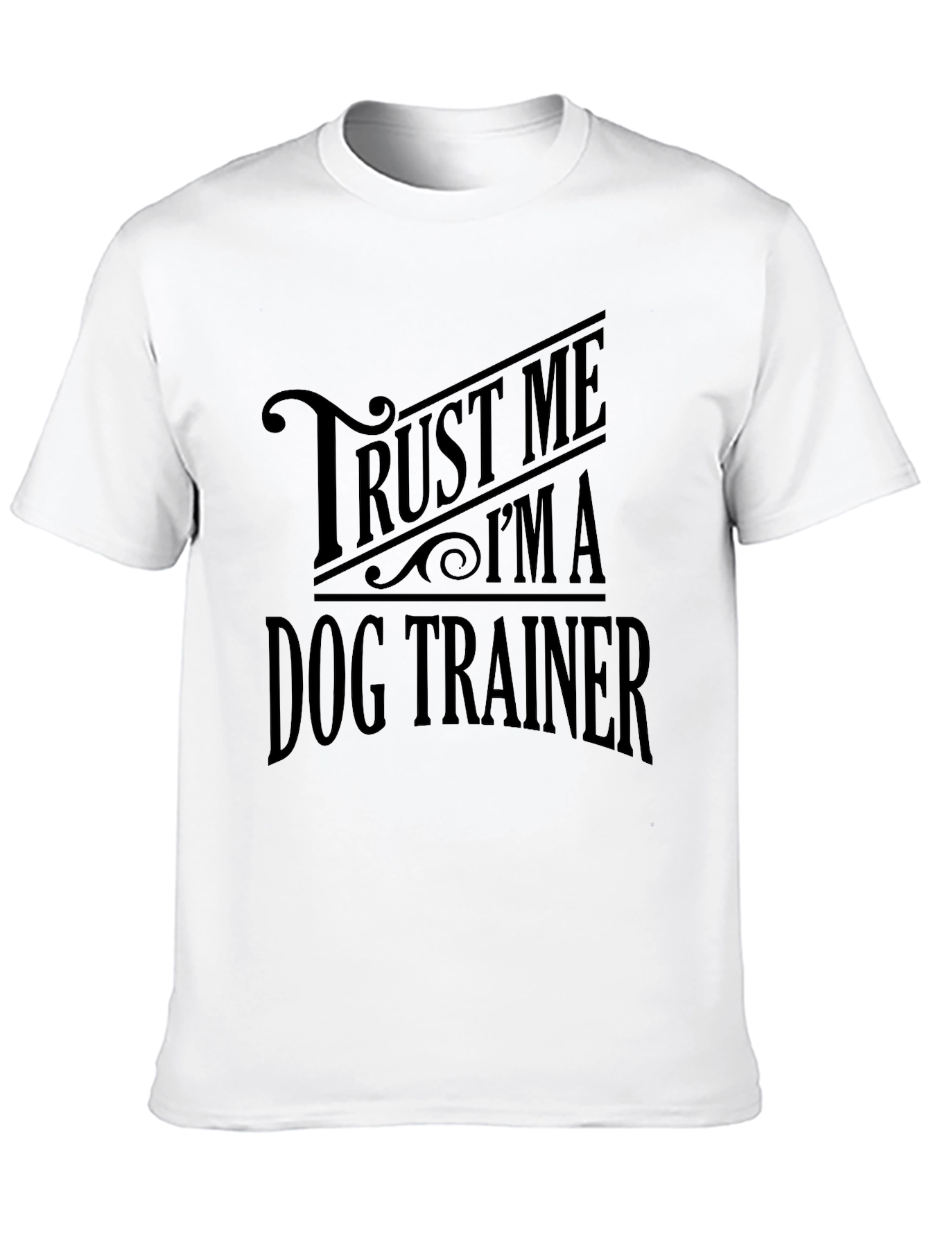 Black Trust Me I'm A Dog Trainer Black T-Shirt view 10