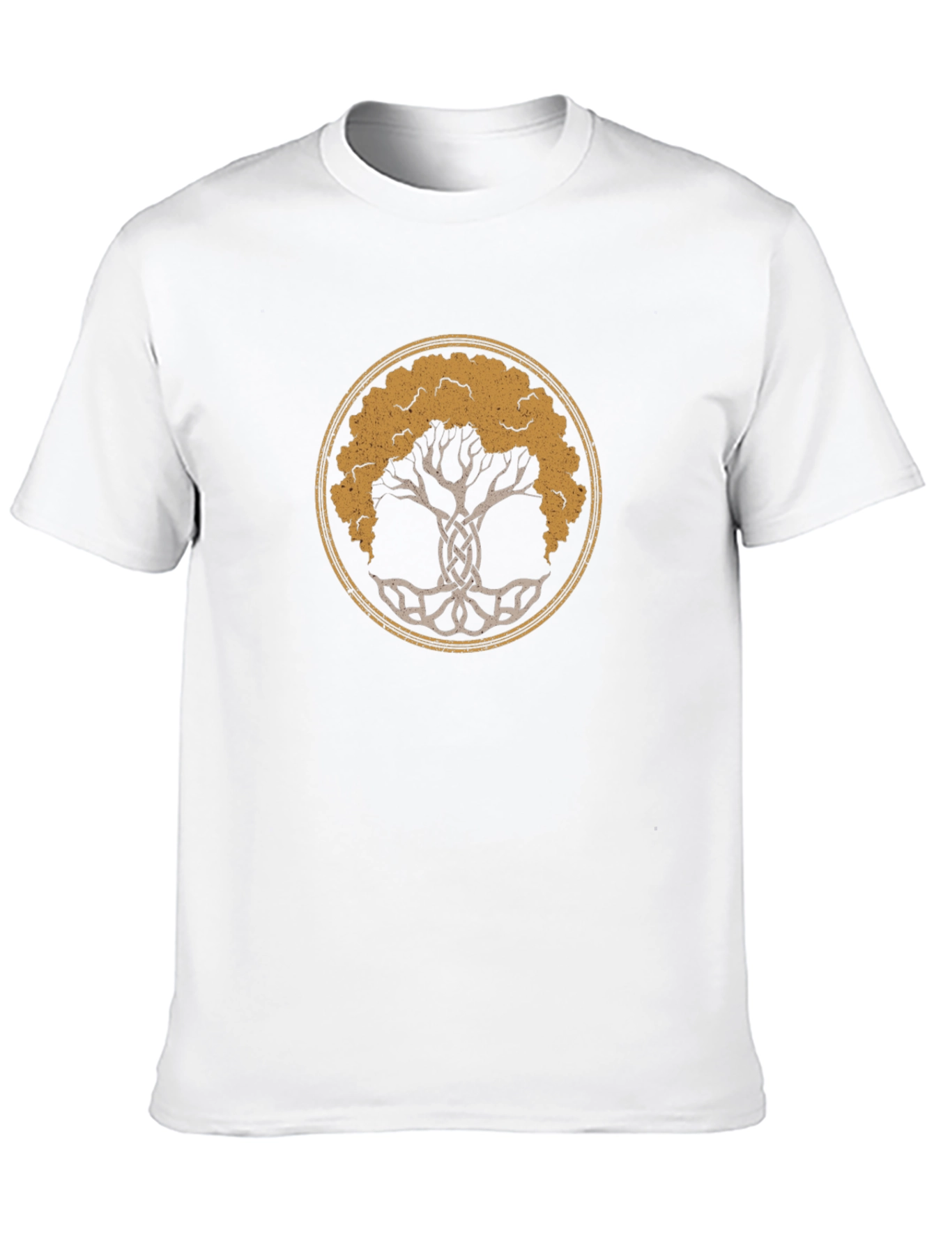 Black Celtic Tree of Life Black Graphic Tee view 10