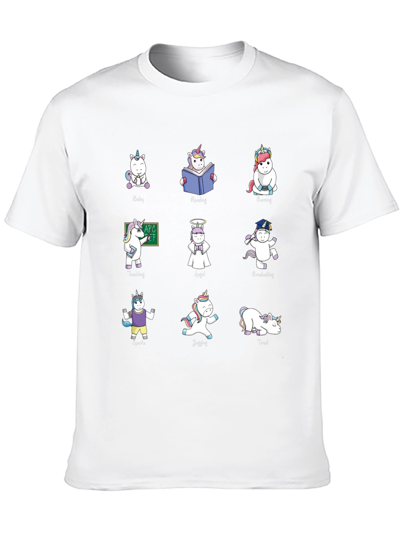 Black Unicorn Graphic Print T-Shirt - Funny Animal Tee view 10