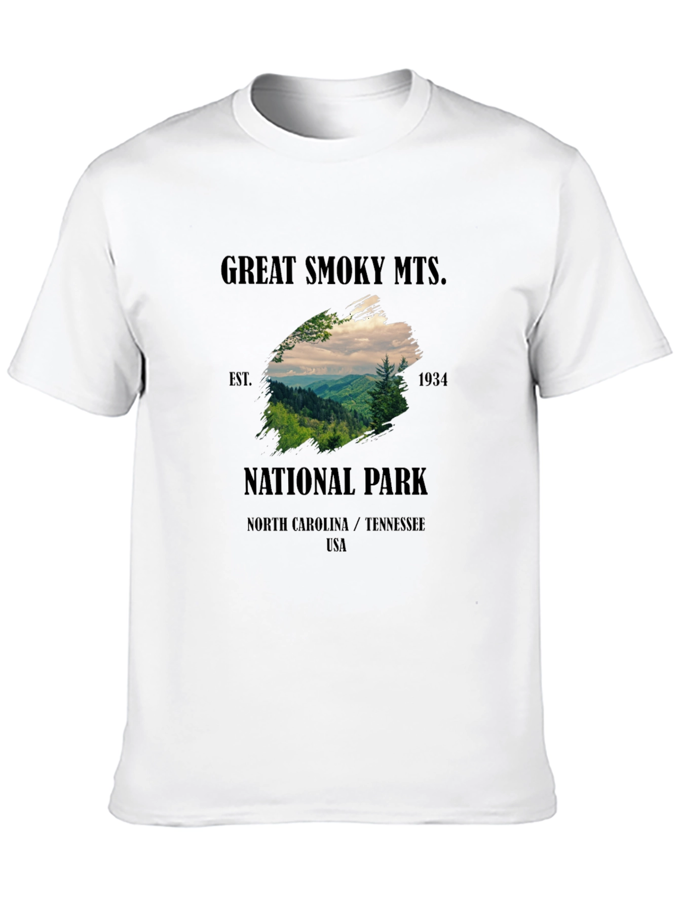 Black Great Smoky Mountains National Park T-Shirt view 10