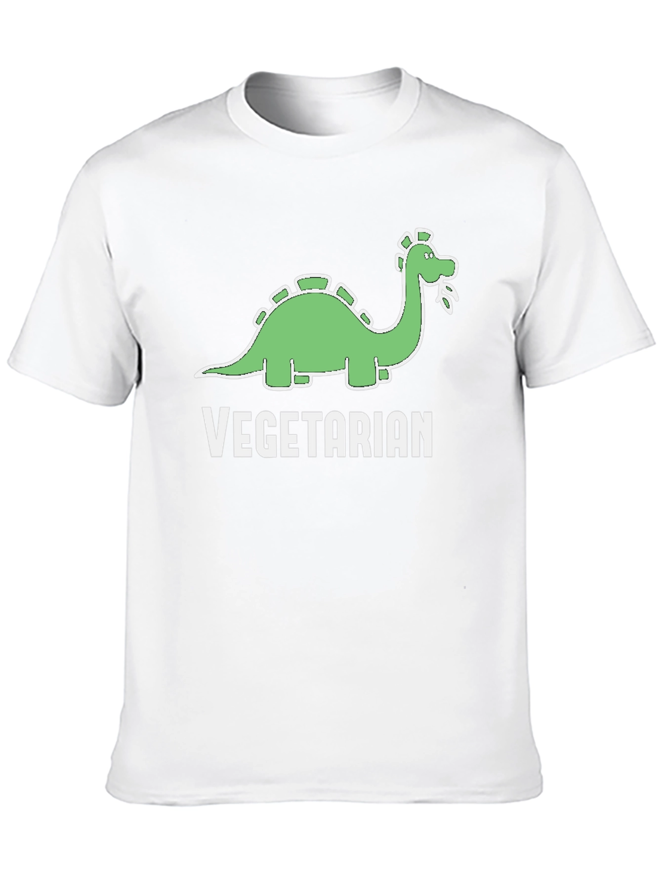 Black Vegetarian Dinosaur T-Shirt Funny Graphic Tee view 10