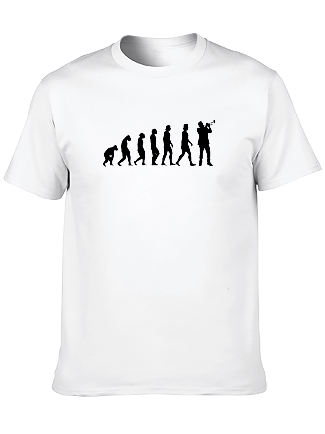 Black Evolution of Trumpet Player T-Shirt view 10