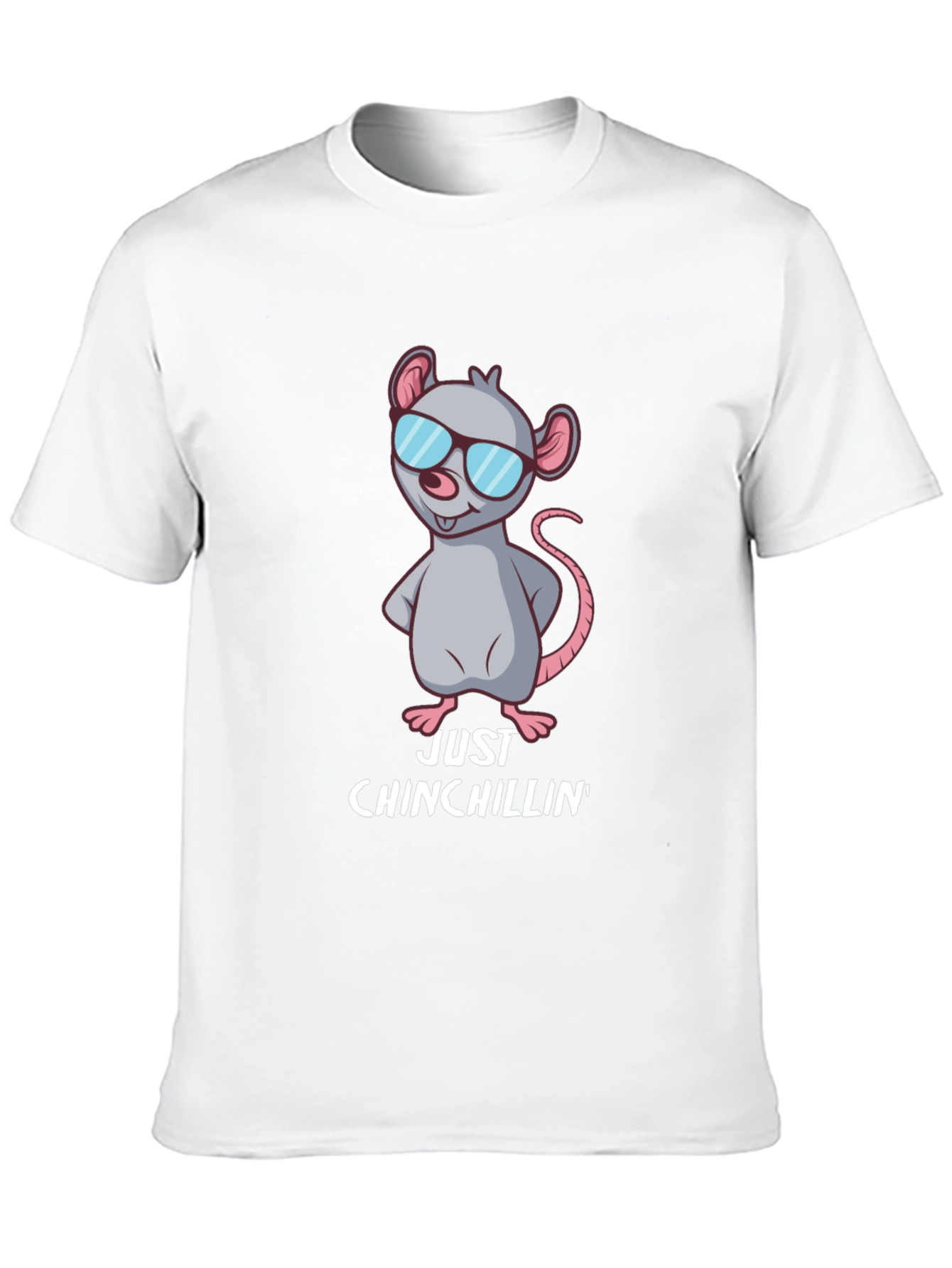 Black Just Chinchillin' Tee - Cool Chinchilla Design view 10