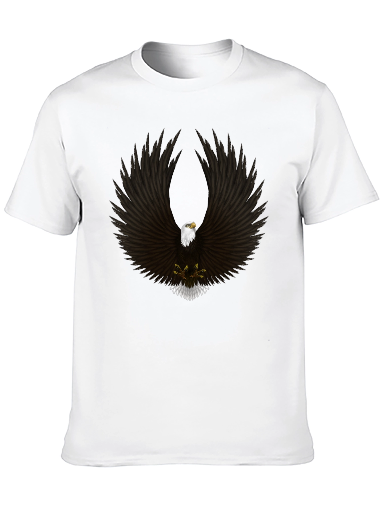 Black Eagle Wings Graphic Tee - Black Cotton Blend view 10