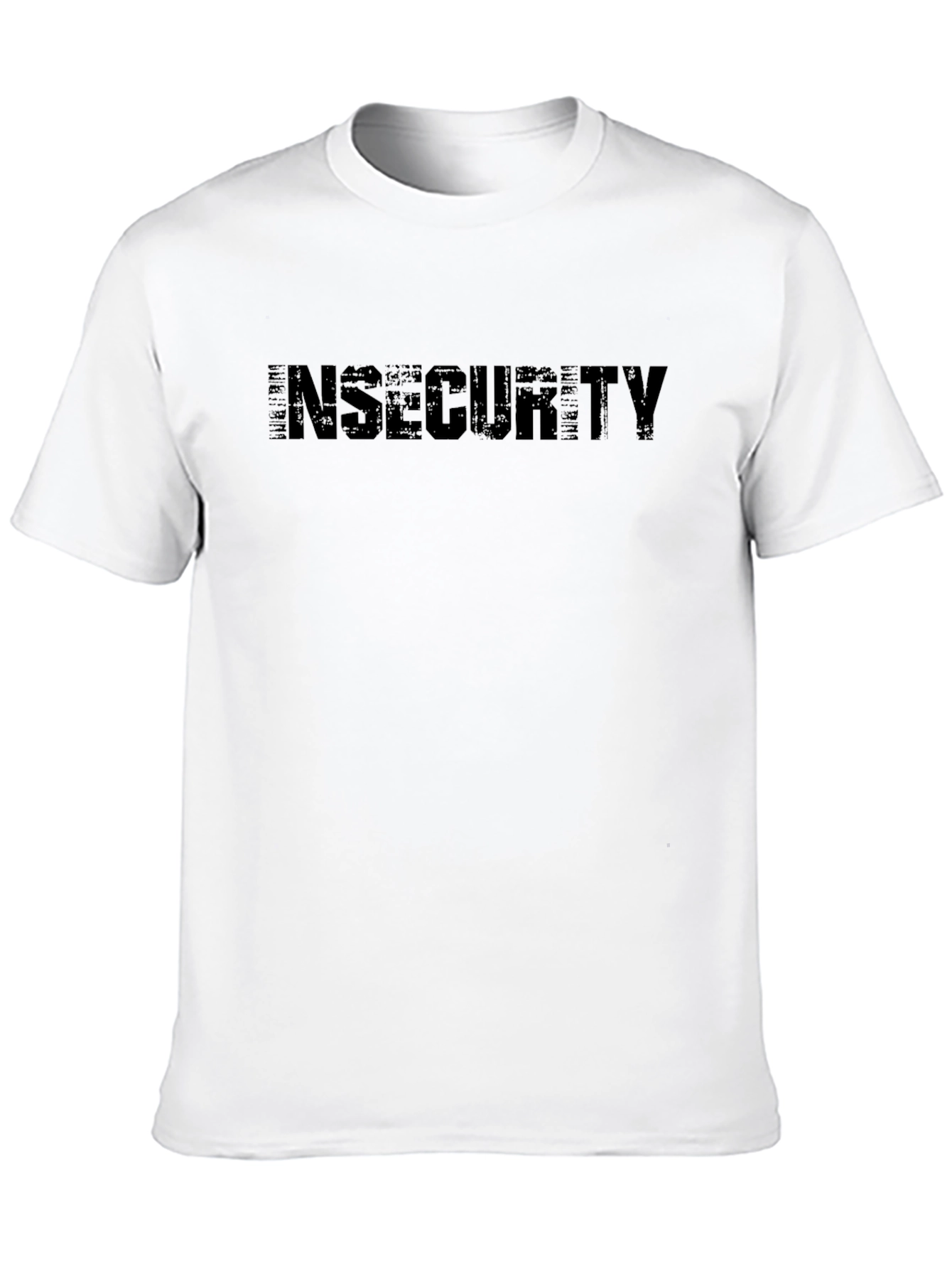 Black Insecurity Black Graphic T-Shirt view 10