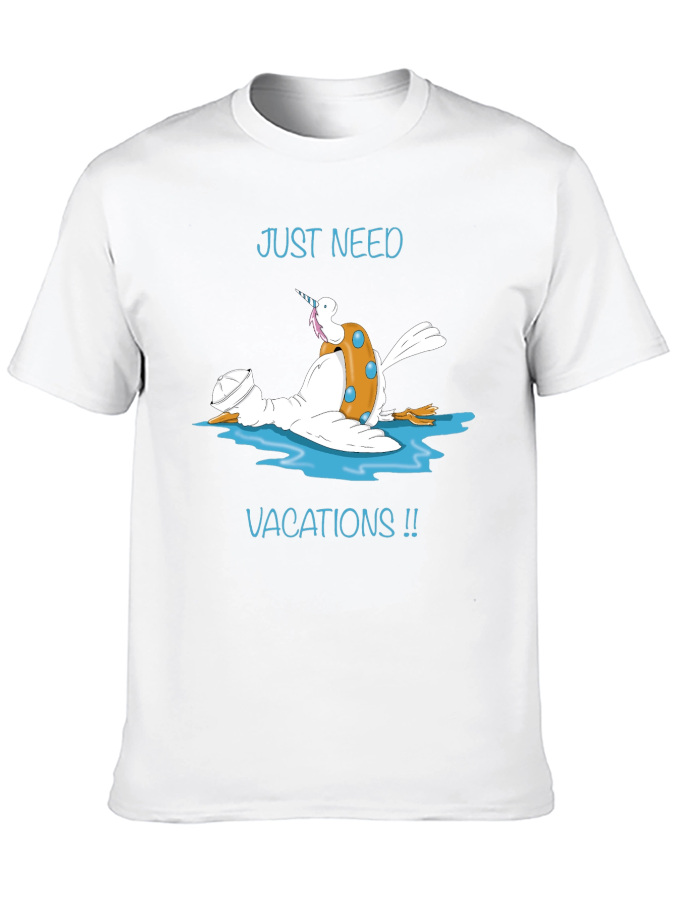 Black Just Need Vacations Duck T-Shirt view 10