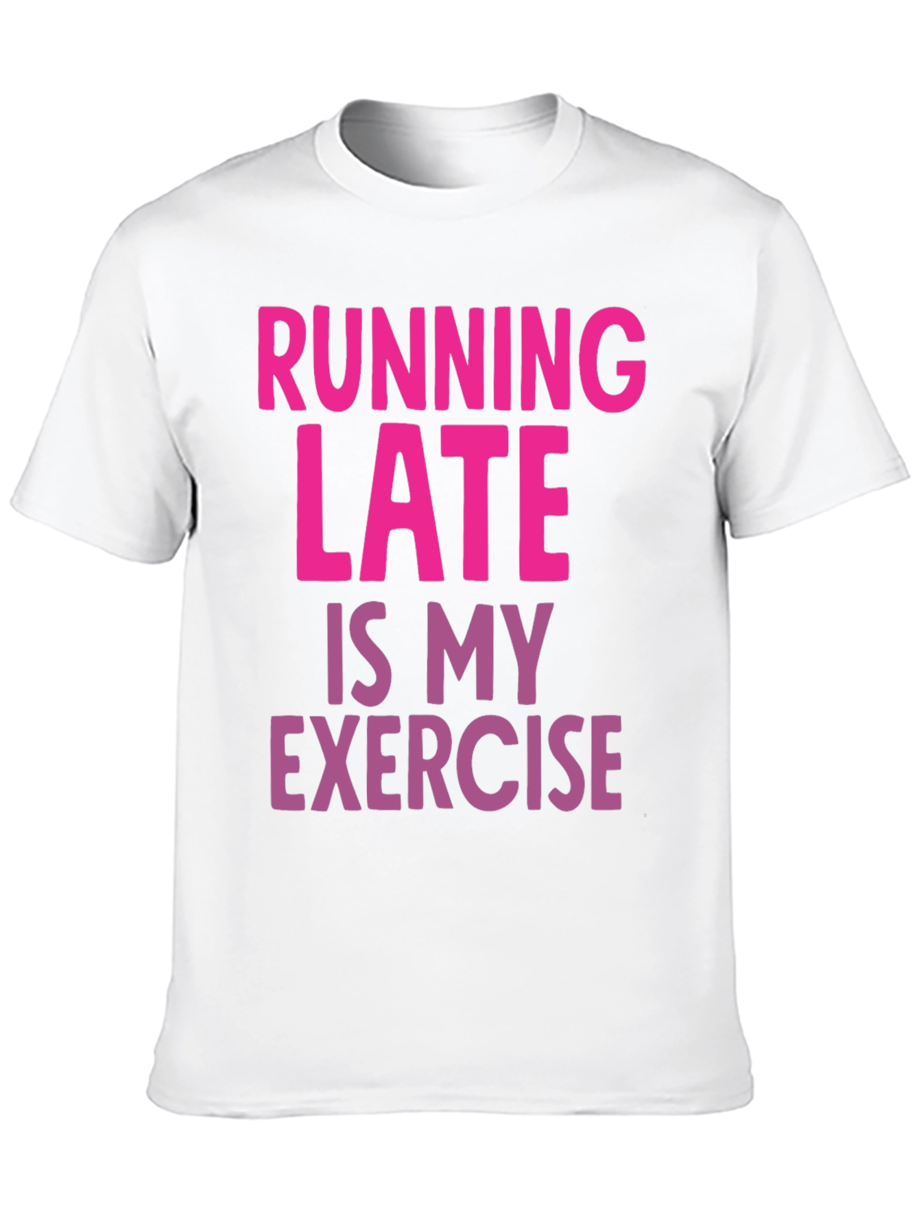 Black Funny Running Late Exercise Graphic T-Shirt view 10