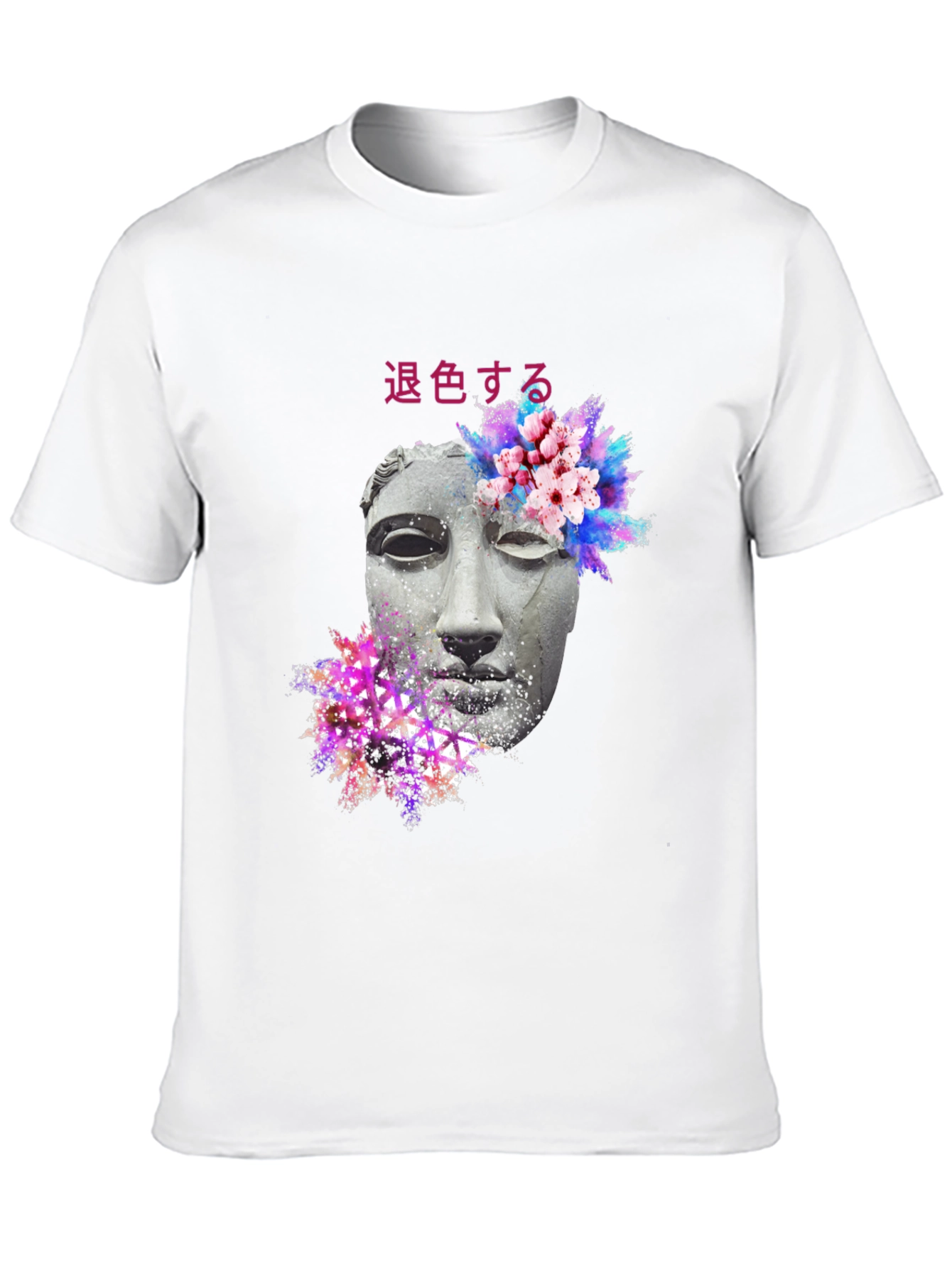 Black Aesthetic Statue Graphic Print Tee view 10