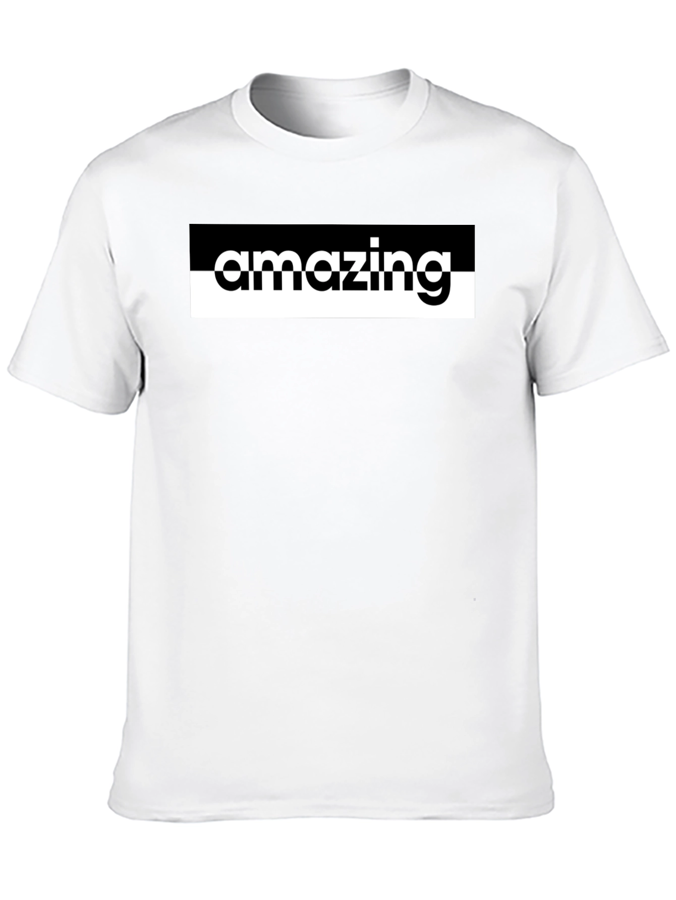 Black Amazing Graphic Print Crew Neck T-Shirt view 10