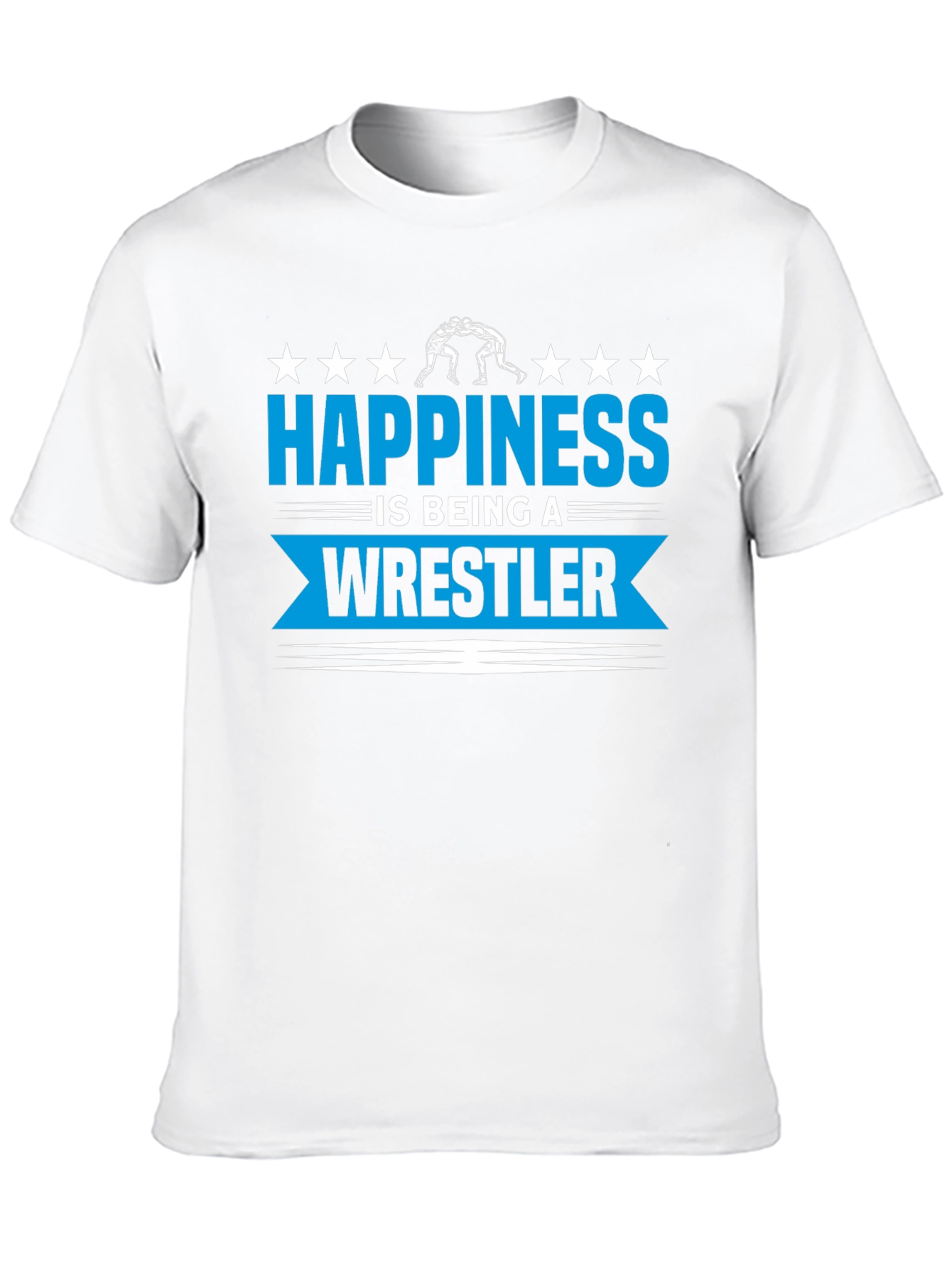 Black Happiness is Being a Wrestler Black T-Shirt view 10