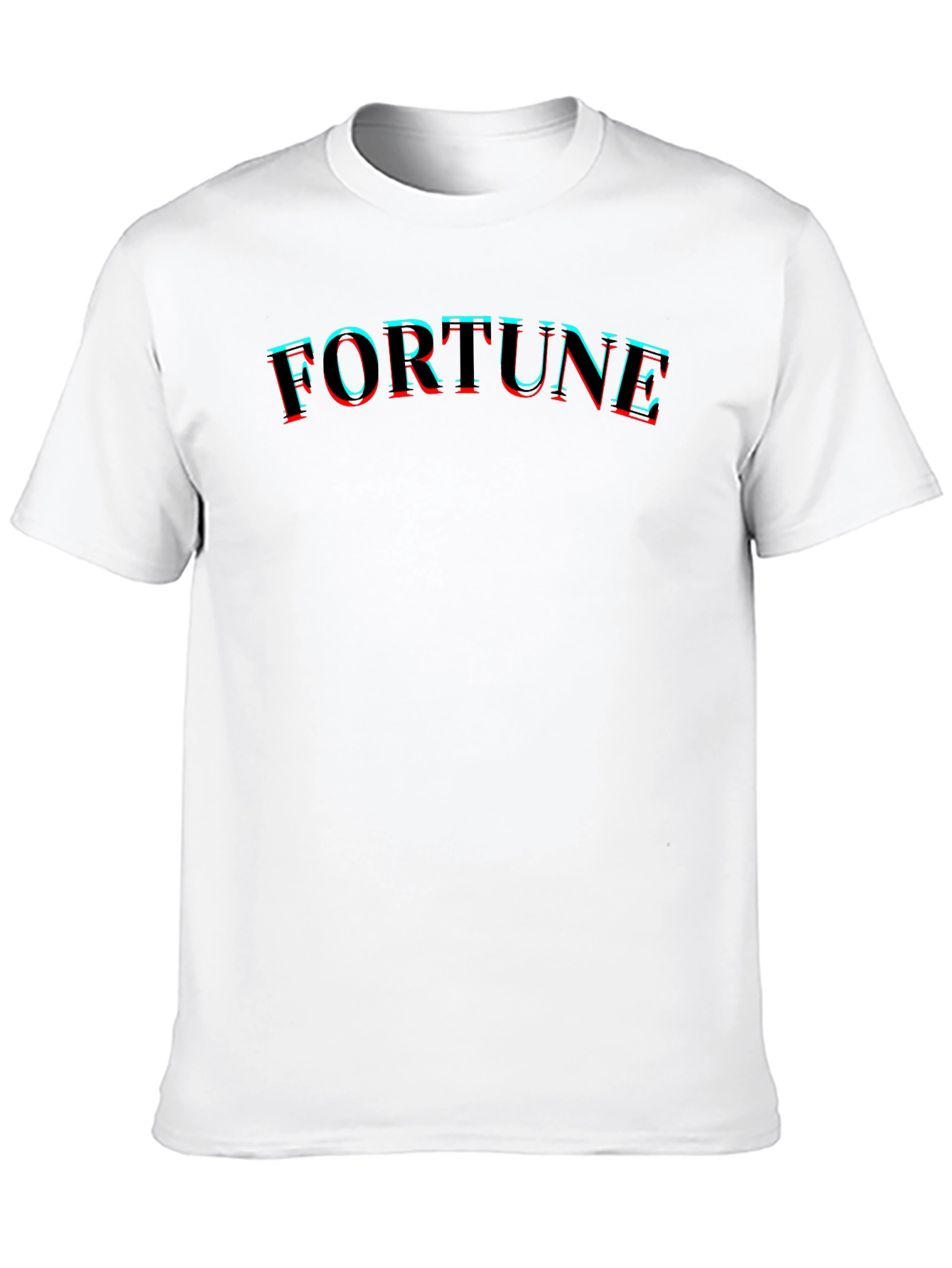 Black Fortune Graphic Print Crew Neck T-Shirt view 10