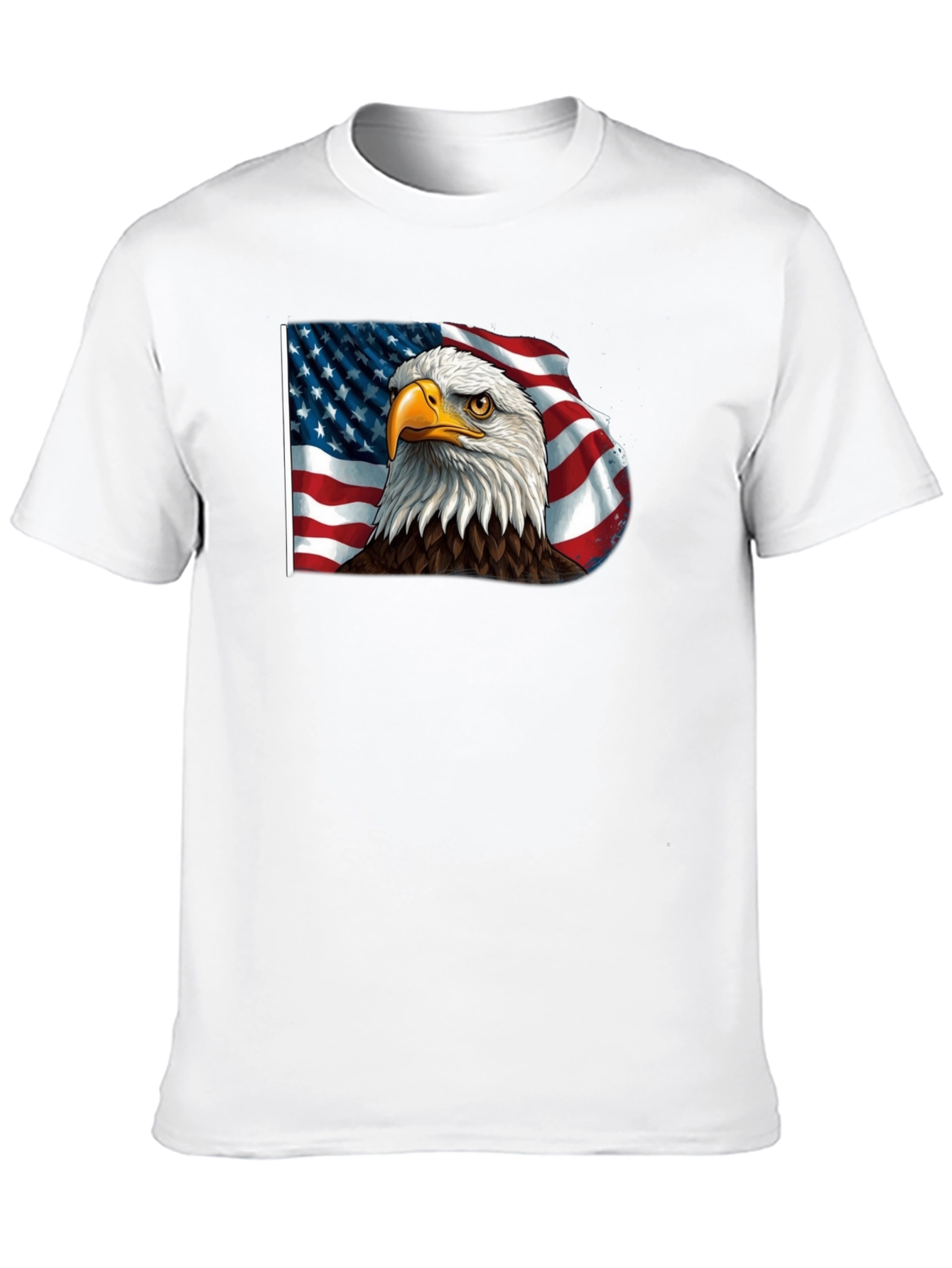 Black American Eagle Flag Graphic Tee - Patriotic Style view 10