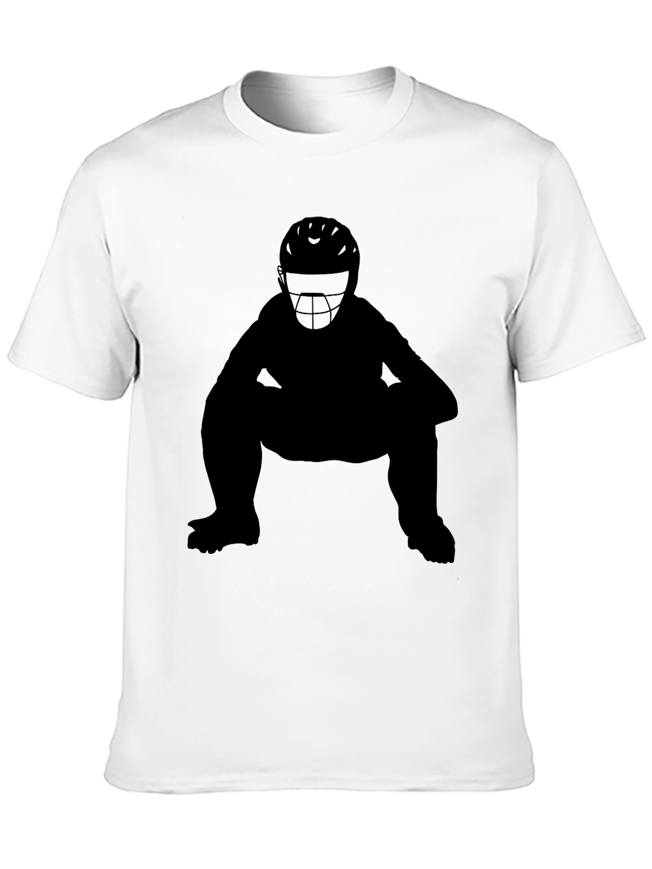 Black Black Baseball Catcher T-Shirt view 10