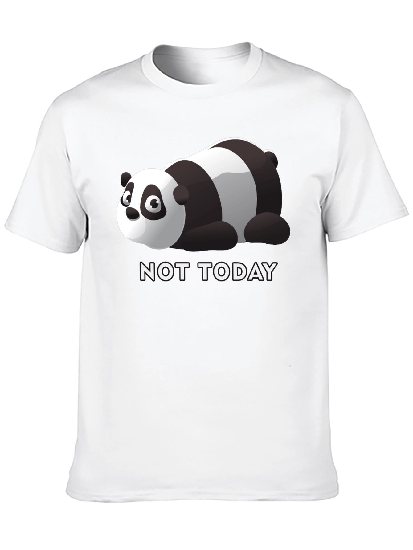 Black Lazy Panda 'Not Today' Graphic Tee view 10