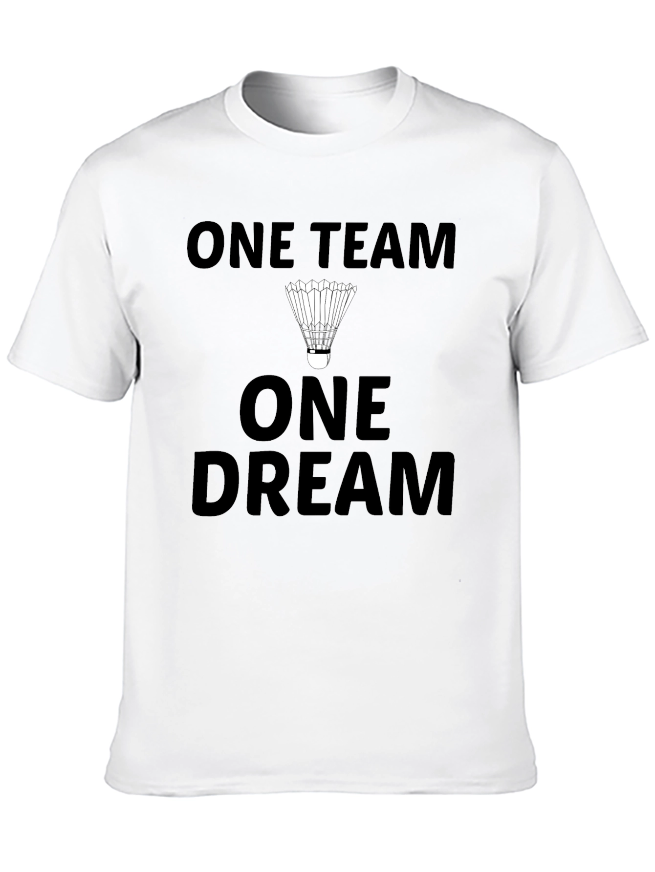 Black One Team One Dream Badminton T-Shirt view 10