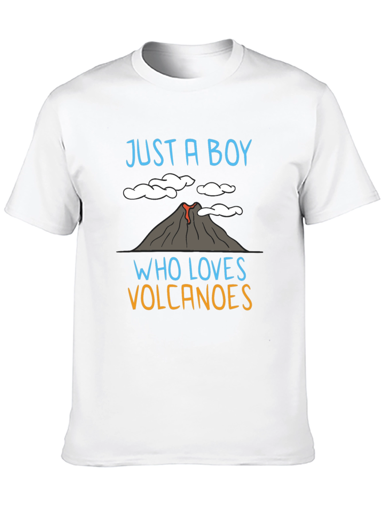 Black Boy Who Loves Volcanoes Graphic T-Shirt view 10