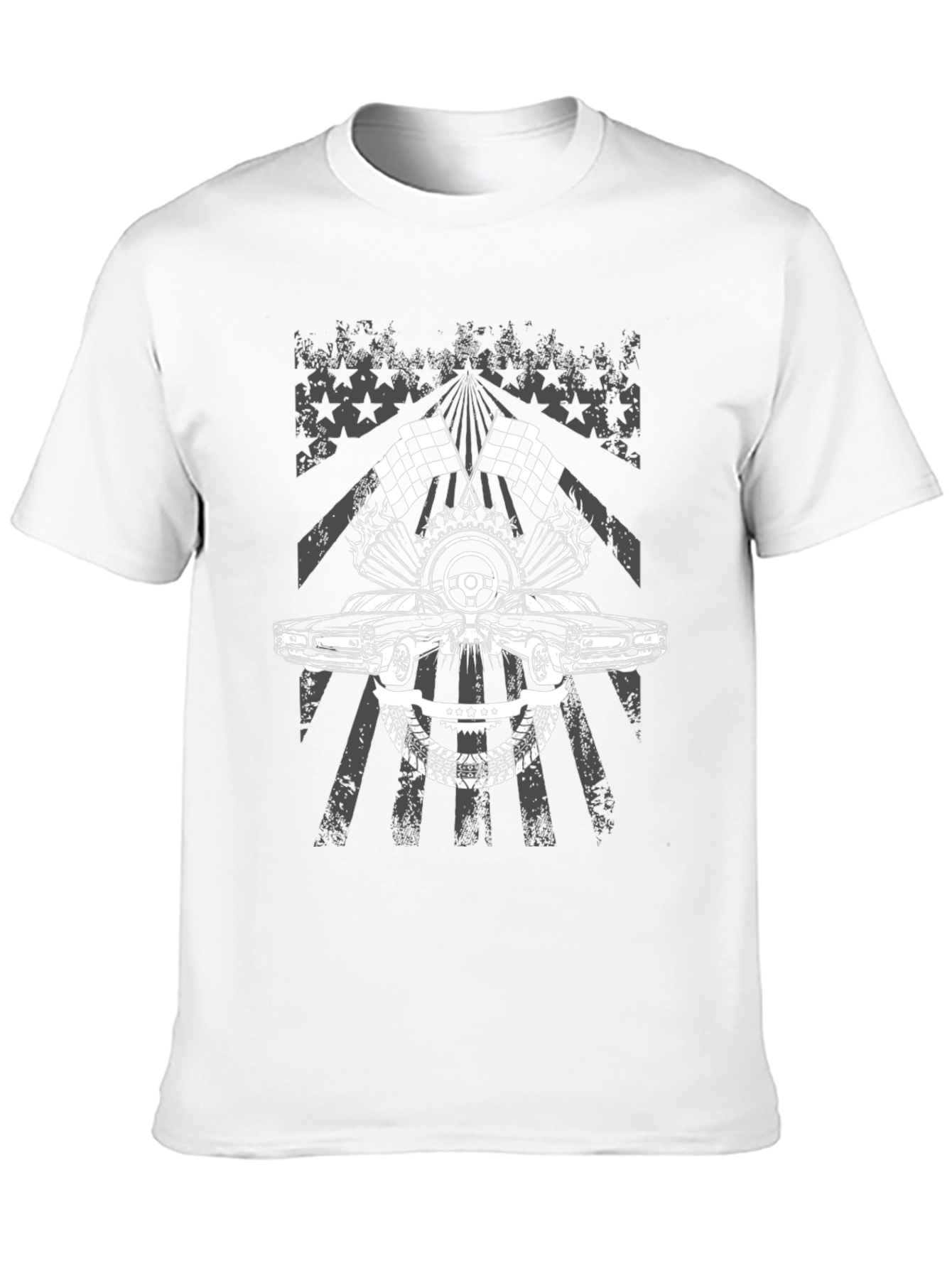 Black Racing Car Graphic Tee view 10