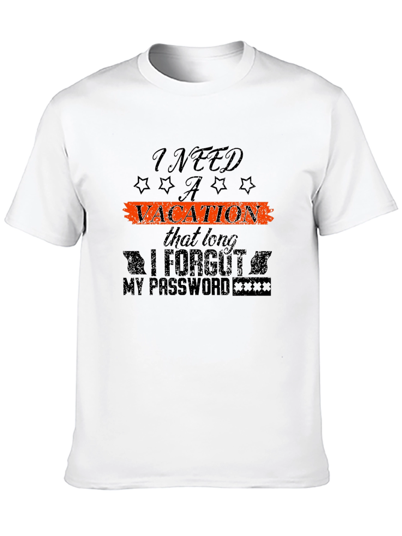 Black Vacation Mode T-Shirt - Black Graphic Tee view 10