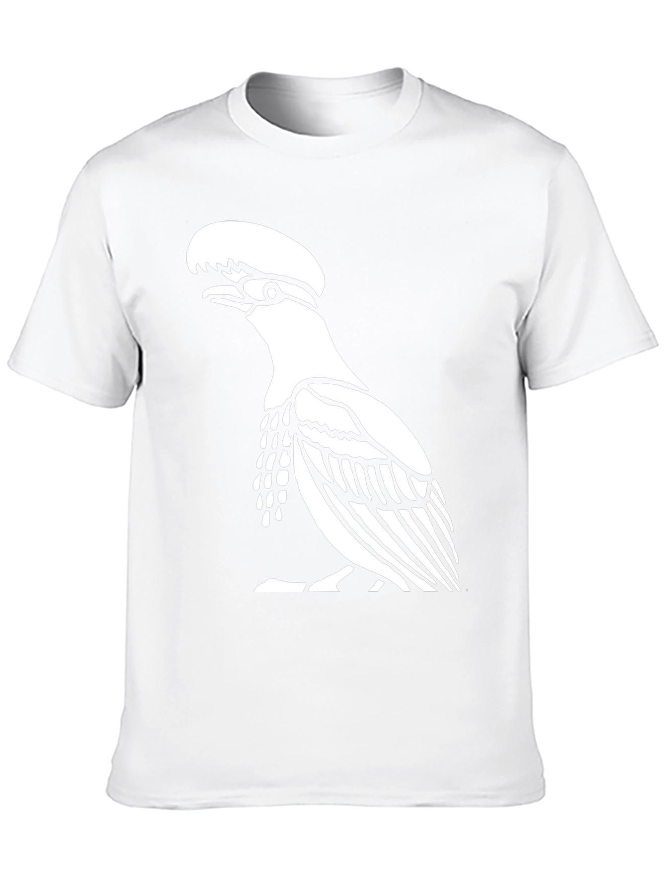 Black Black T-Shirt with Bird Design view 10