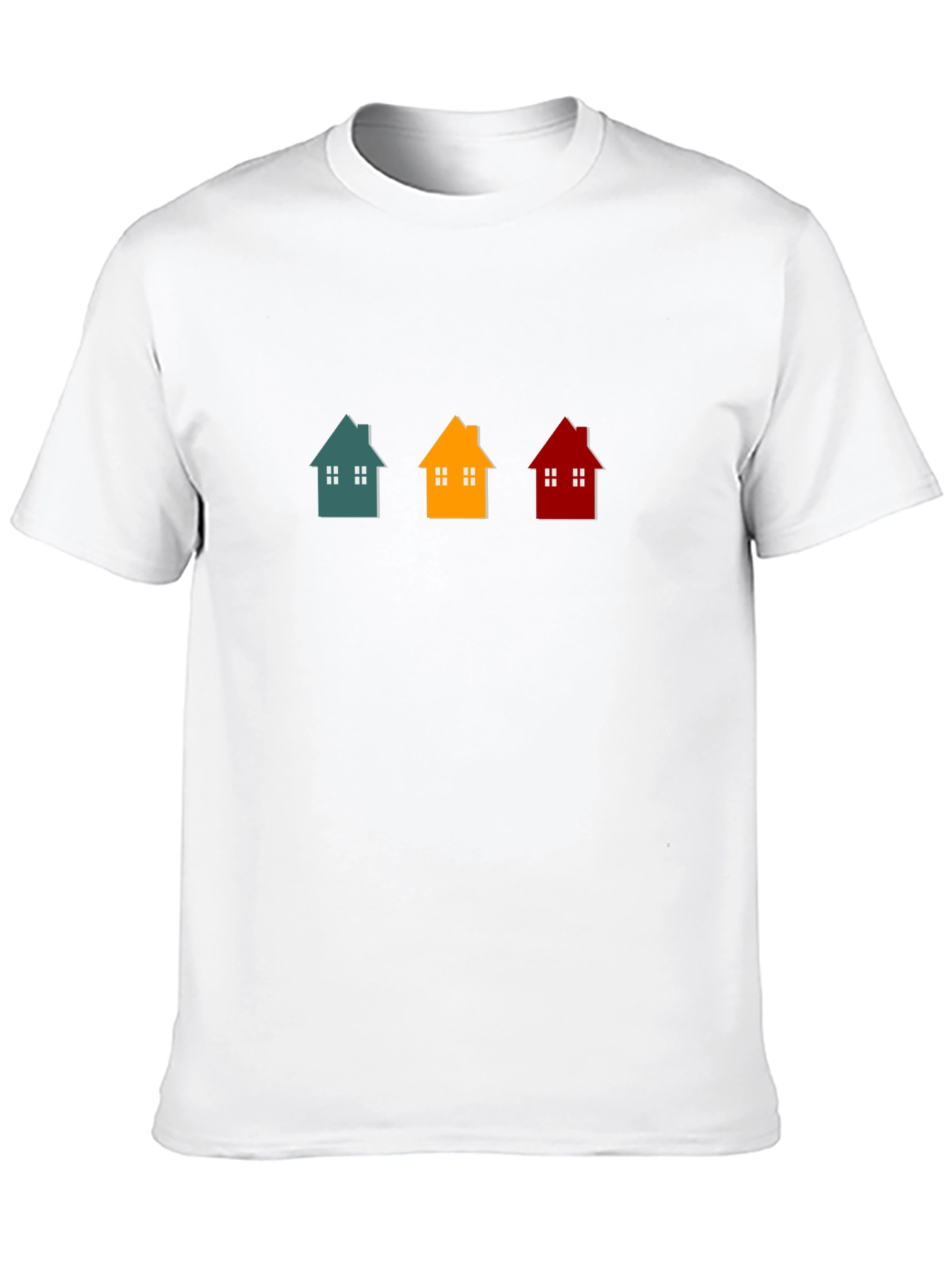 Black Colorful House T-Shirt view 10