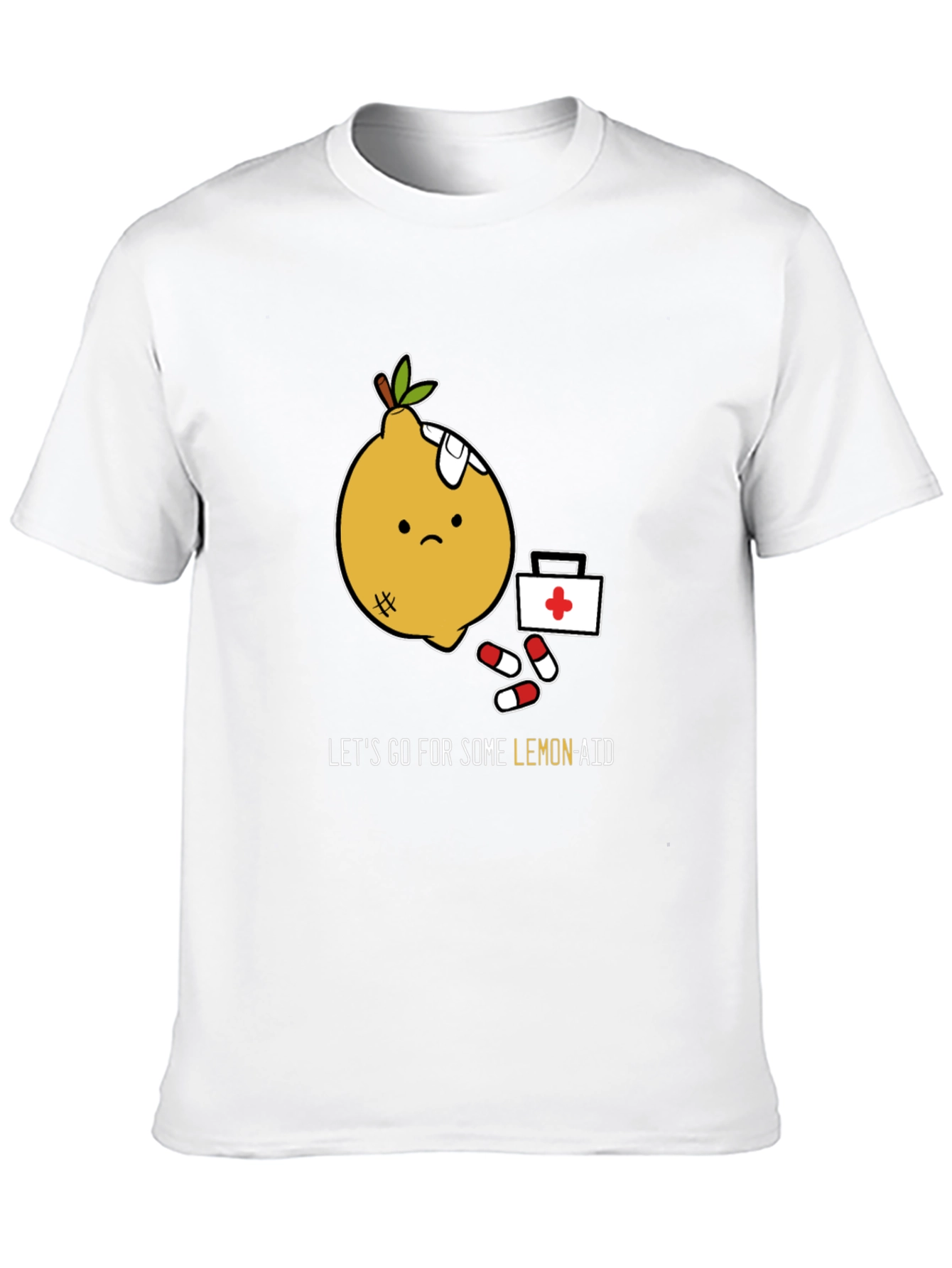 Black Funny Lemon Aid T-Shirt - Get Well Soon view 10