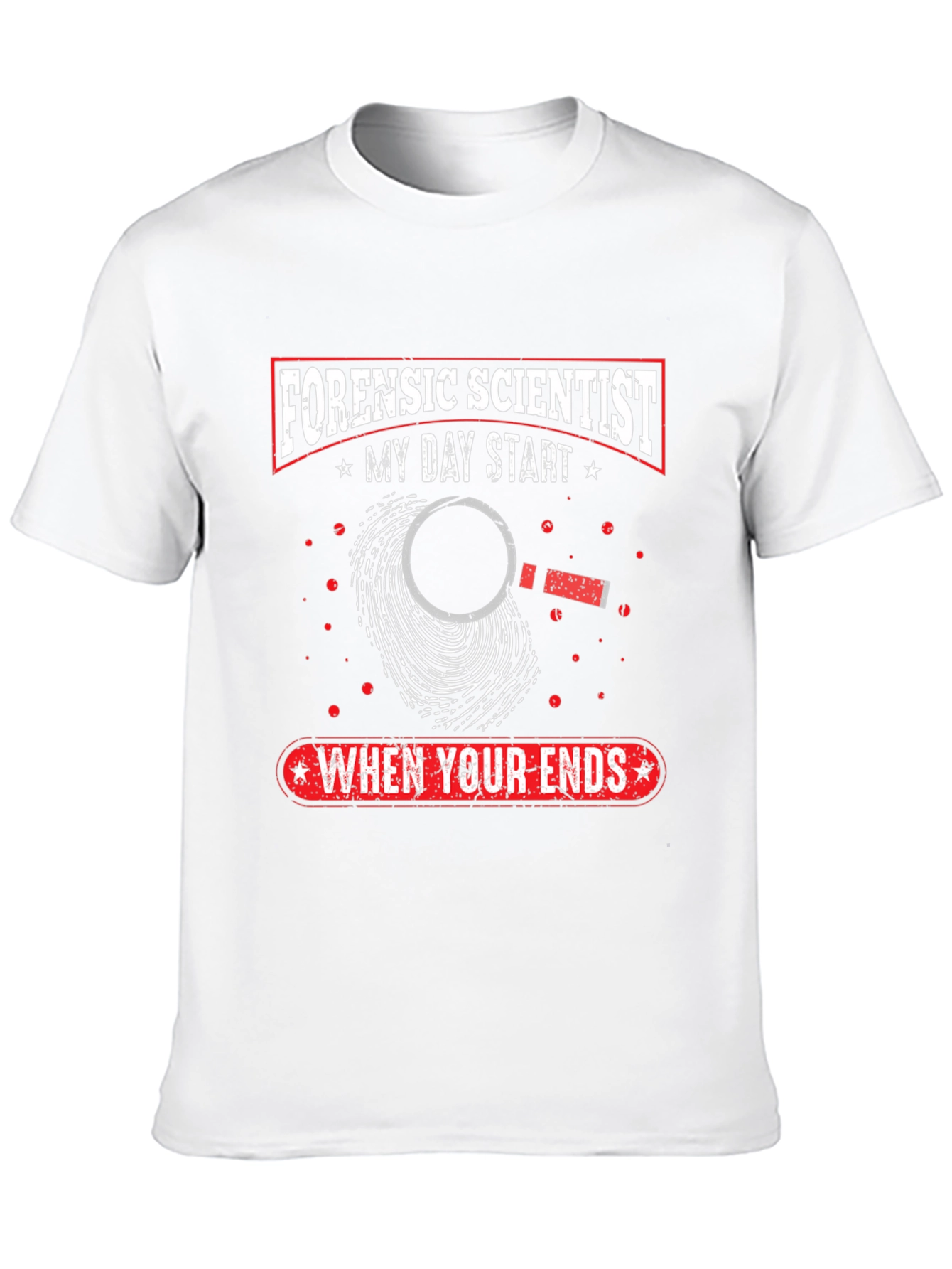 Black Forensic Scientist T-Shirt - Crime Scene Investigator view 10