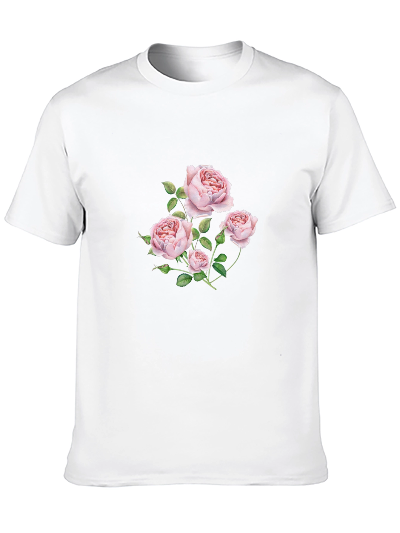 Floral Rose Graphic Black T-Shirt - 10