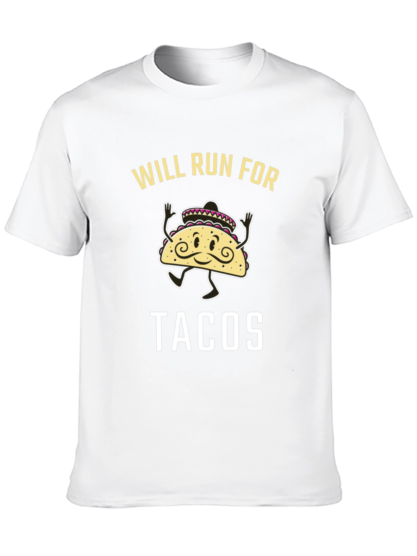 Black Will Run for Tacos Black Graphic Tee view 10